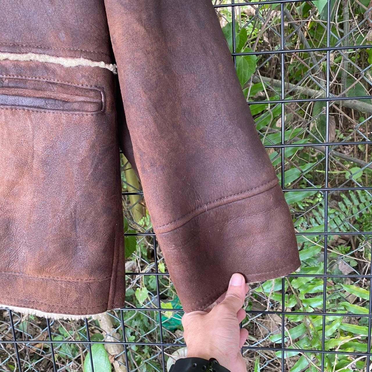 Vintage Vtg Wind Amor Sheepskin Leather Jacket Size US L / EU 52-54 / 3 - 5 Thumbnail