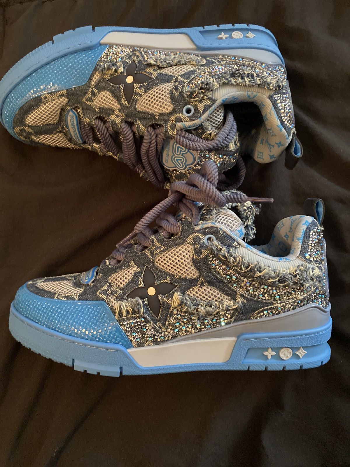 Louis Vuitton Louis Vuitton skate sneaker ‘blue Swarovski monogram’ Size US 8.5 / EU 41-42 - 6 Thumbnail
