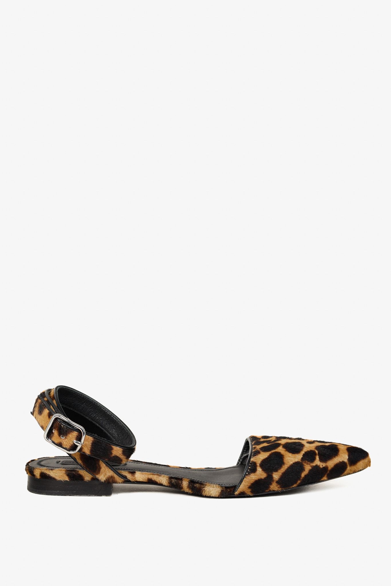 Alexander Wang Alexander Wang Lara Leopard Calf-Hair Pointed-Toe Flats Size US 6.5 / IT 36.5 - 1 Thumbnail