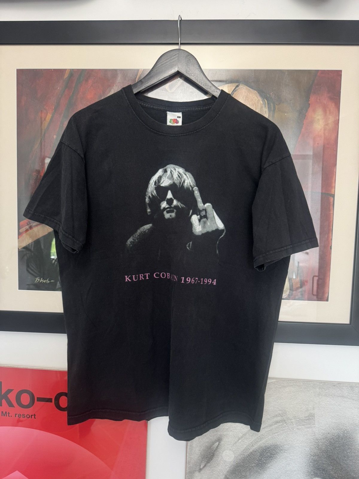Band Tees Vintage Kurt Cobain Nirvana Middle Finger Fuck Band Rock Tee Size US L / EU 52-54 / 3 - 1 Thumbnail