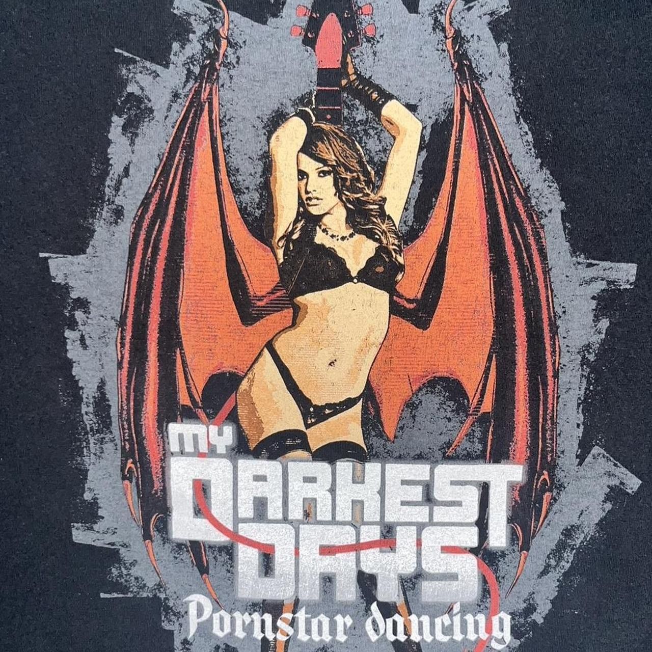 Vintage 2000s Vampire Girl Darkest Days Pornstar Dancing Tour Tee Size US XL / EU 56 / 4 - 5 Thumbnail