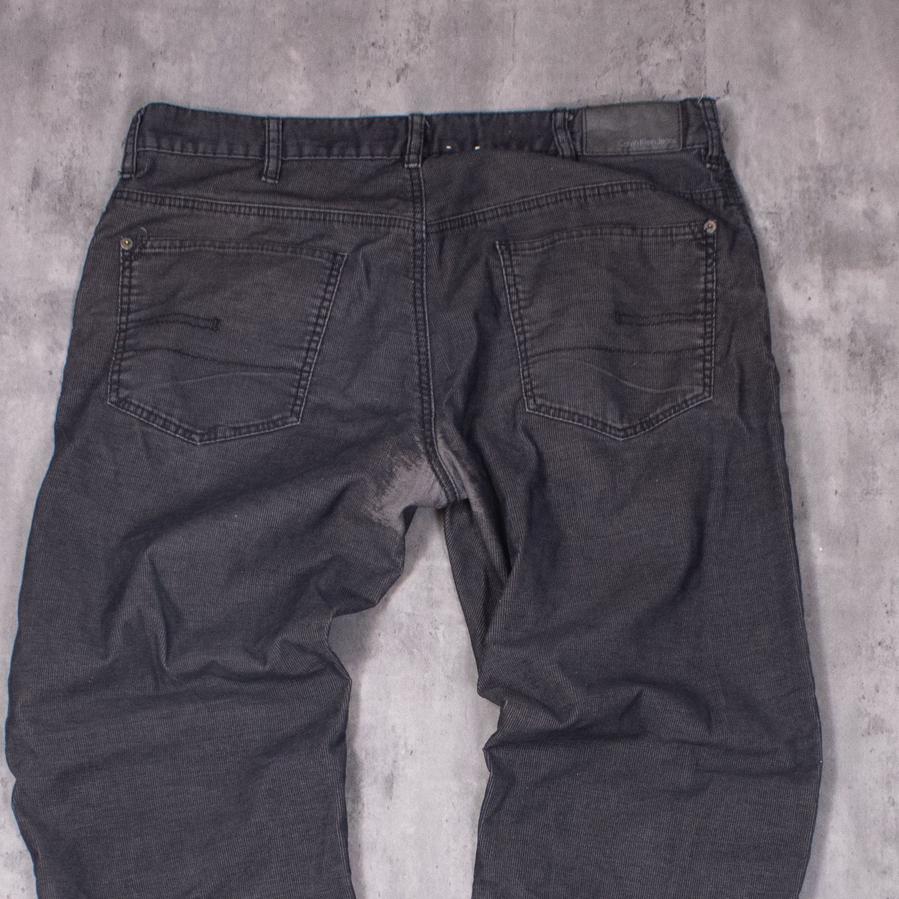 Calvin Klein × Vintage Y2K 2000's Calvin Kelin Relaxed Baggy Wide Corduroy Pant's Size US 37 - 15 Thumbnail