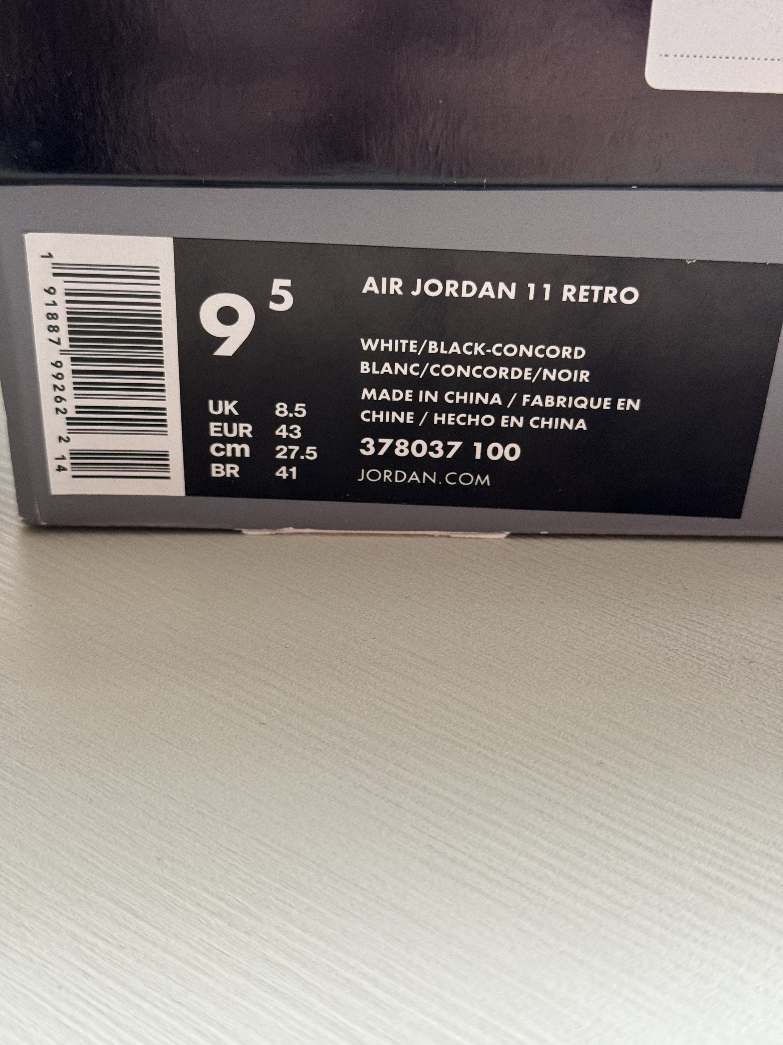 Jordan Brand Nike Air Jordan 11 Retro Concord Size US 9.5 / EU 42-43 - 10 Thumbnail