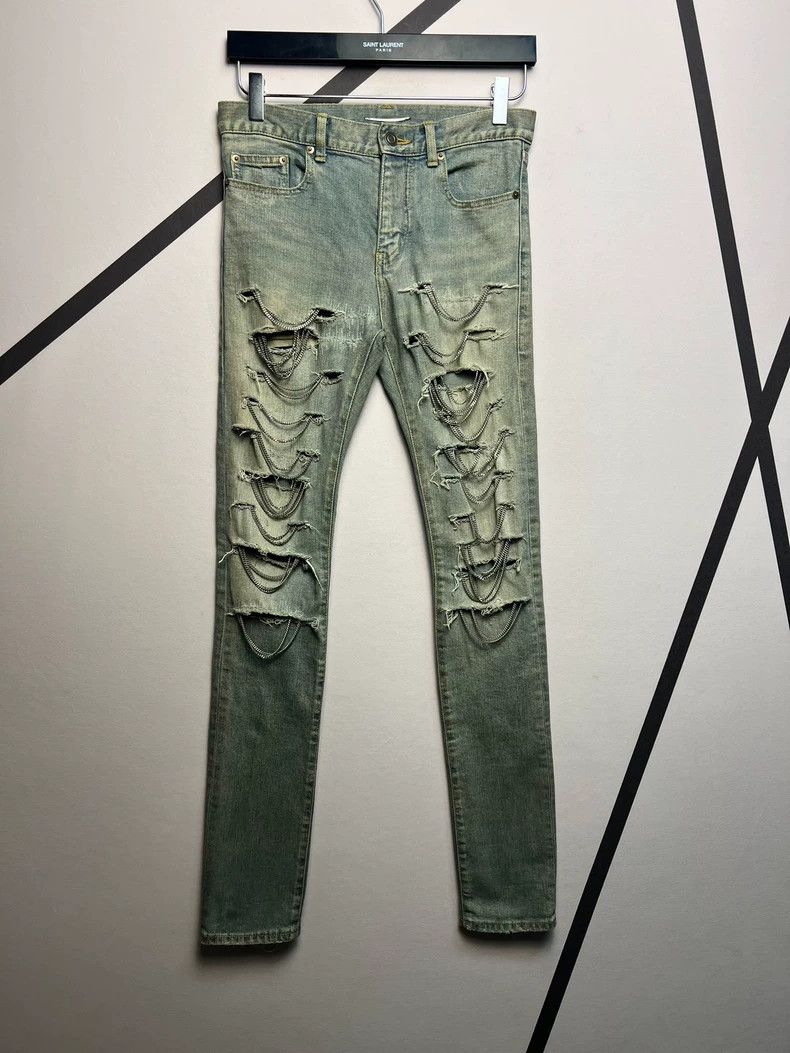 Yves Saint Laurent Saint Laruent13 Autumn and Winter Show Style Light Blue Was Size US 28 / EU 44 - 1 Thumbnail