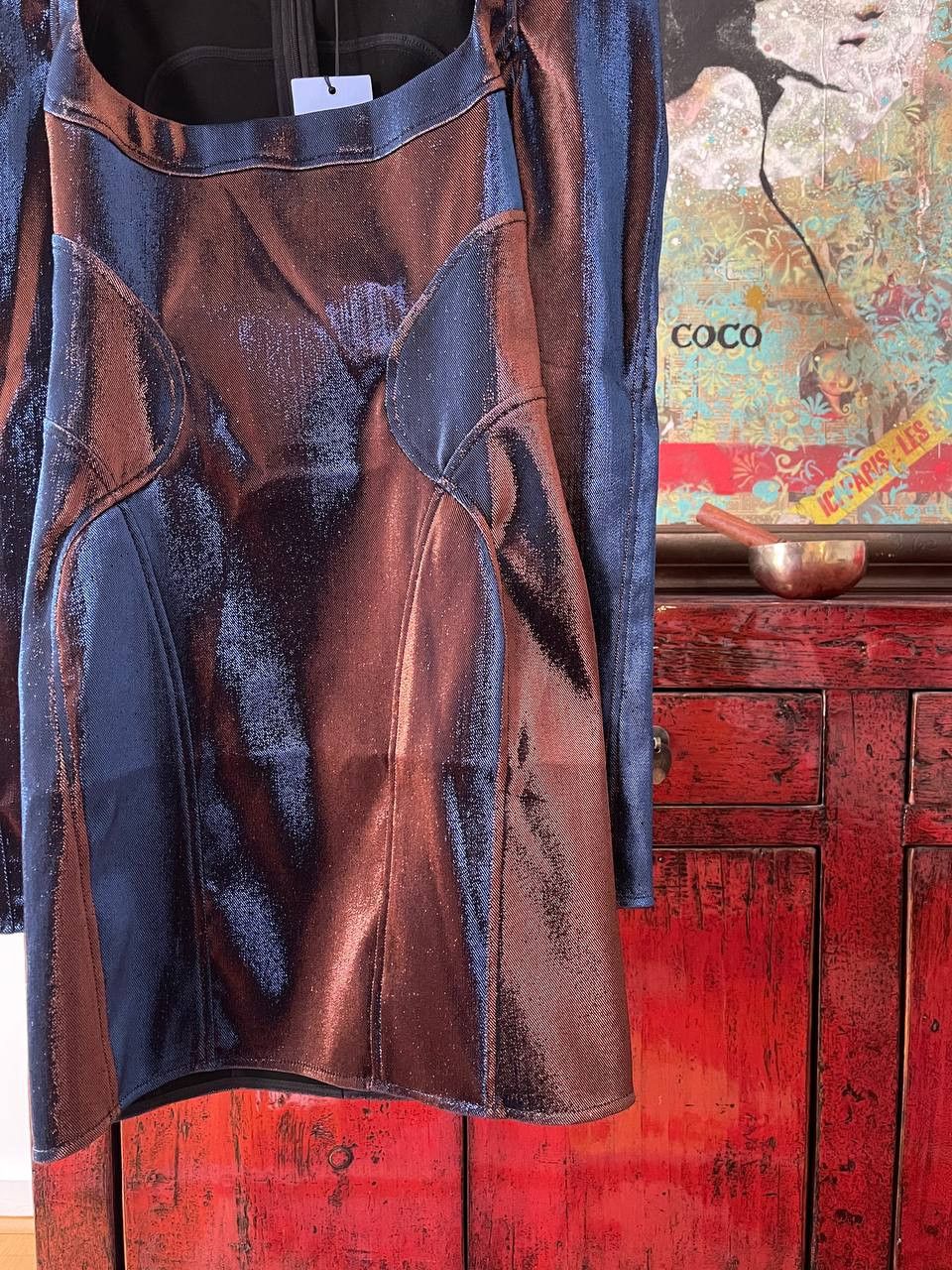 Mugler Mugler Mix Long Sleeve Mini Dress Size S / US 4 / IT 40 - 3 Thumbnail