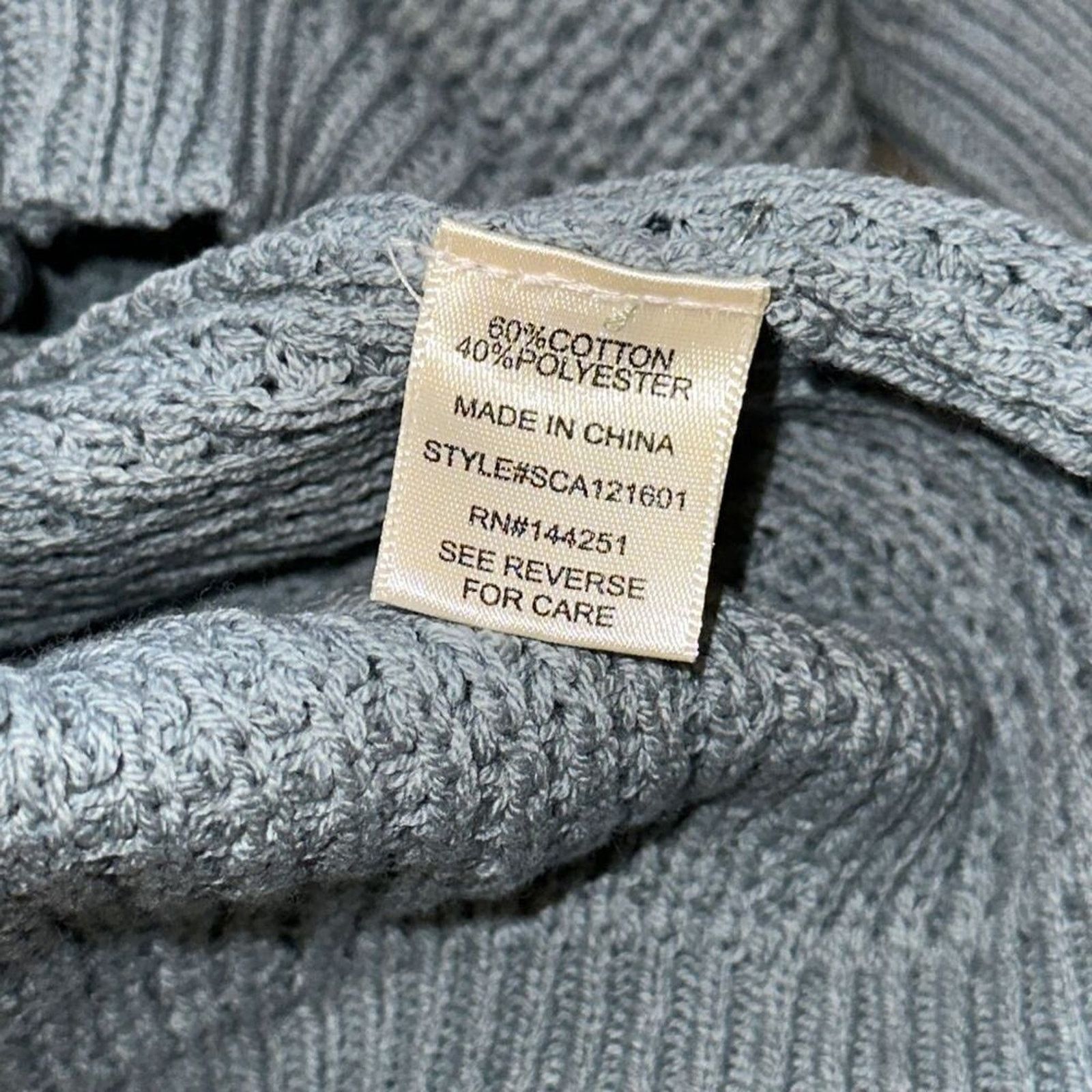 Other Sincerely Jules Blue Waffle Knit V-Neck Sweater | Sz S, NWT Size S / US 4 / IT 40 - 5 Thumbnail