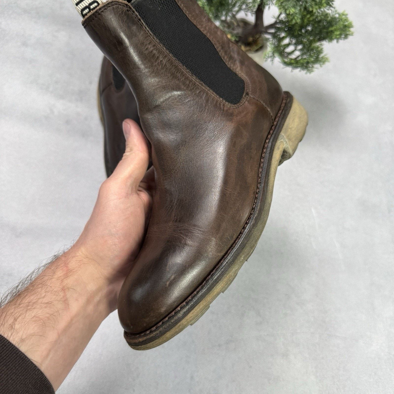 Dirk Bikkembergs Vintage Dirk Bikkembergs Brown Leather Chelsea Boots Size US 8 / IT 38 - 15 Thumbnail