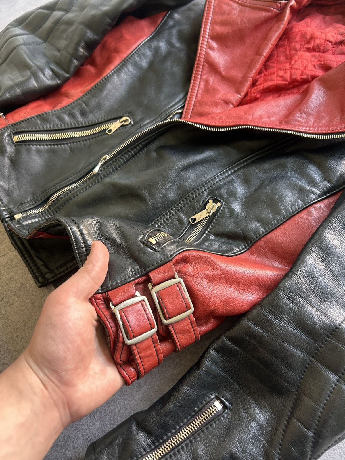 Genuine Leather Vintage Harro biker leather jacket mens y2k Size US S / EU 44-46 / 1 - 6 Thumbnail
