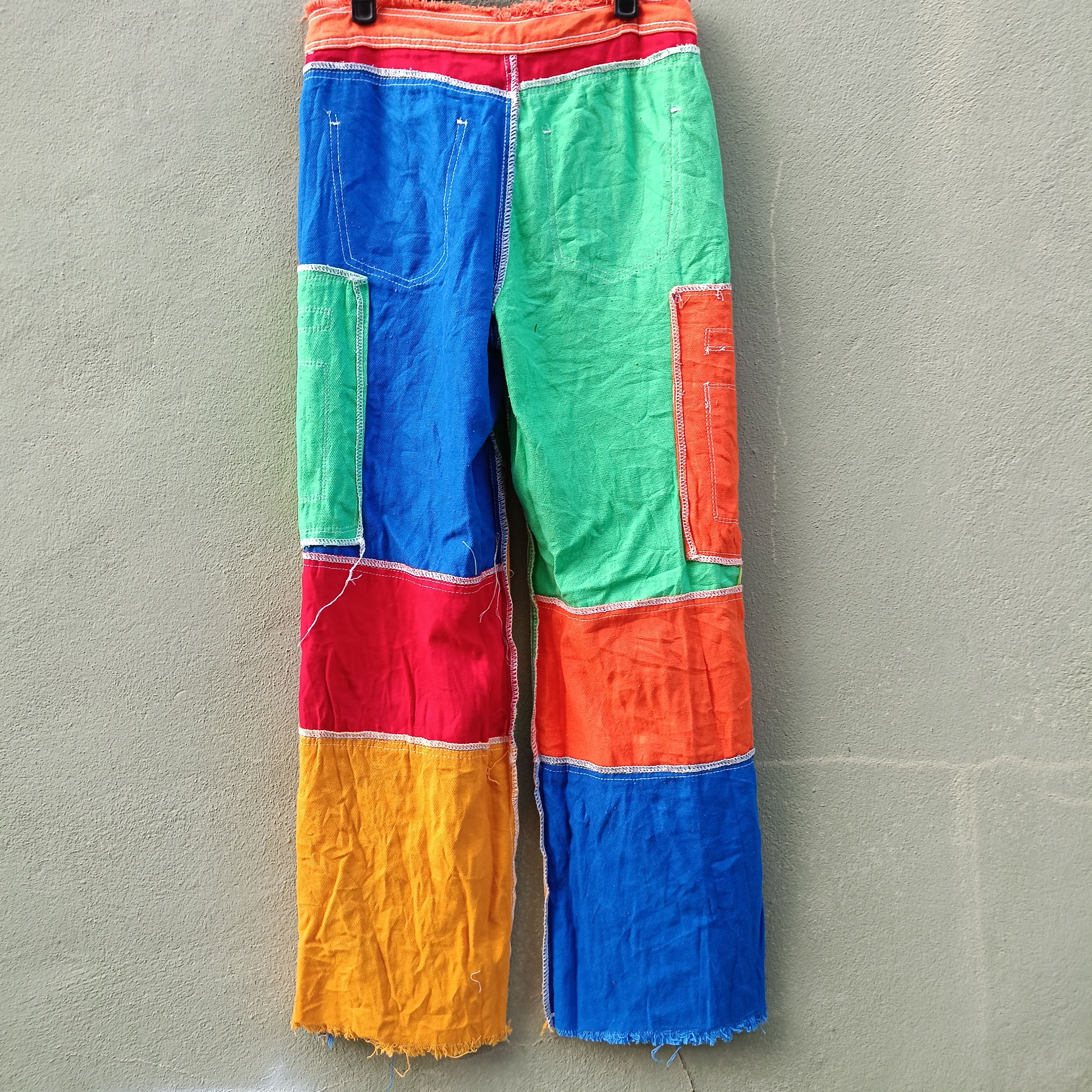 Japanese Brand Patchwork Multicolour Jeans Size US 30 / EU 46 - 4 Thumbnail