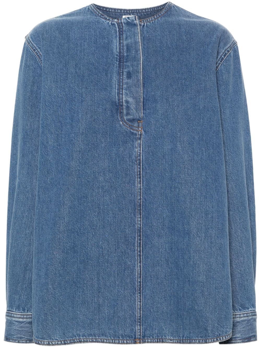 Toteme ORGANIC COTTON DENIM SHIRT Size S / US 4 / IT 40 - 1 Thumbnail