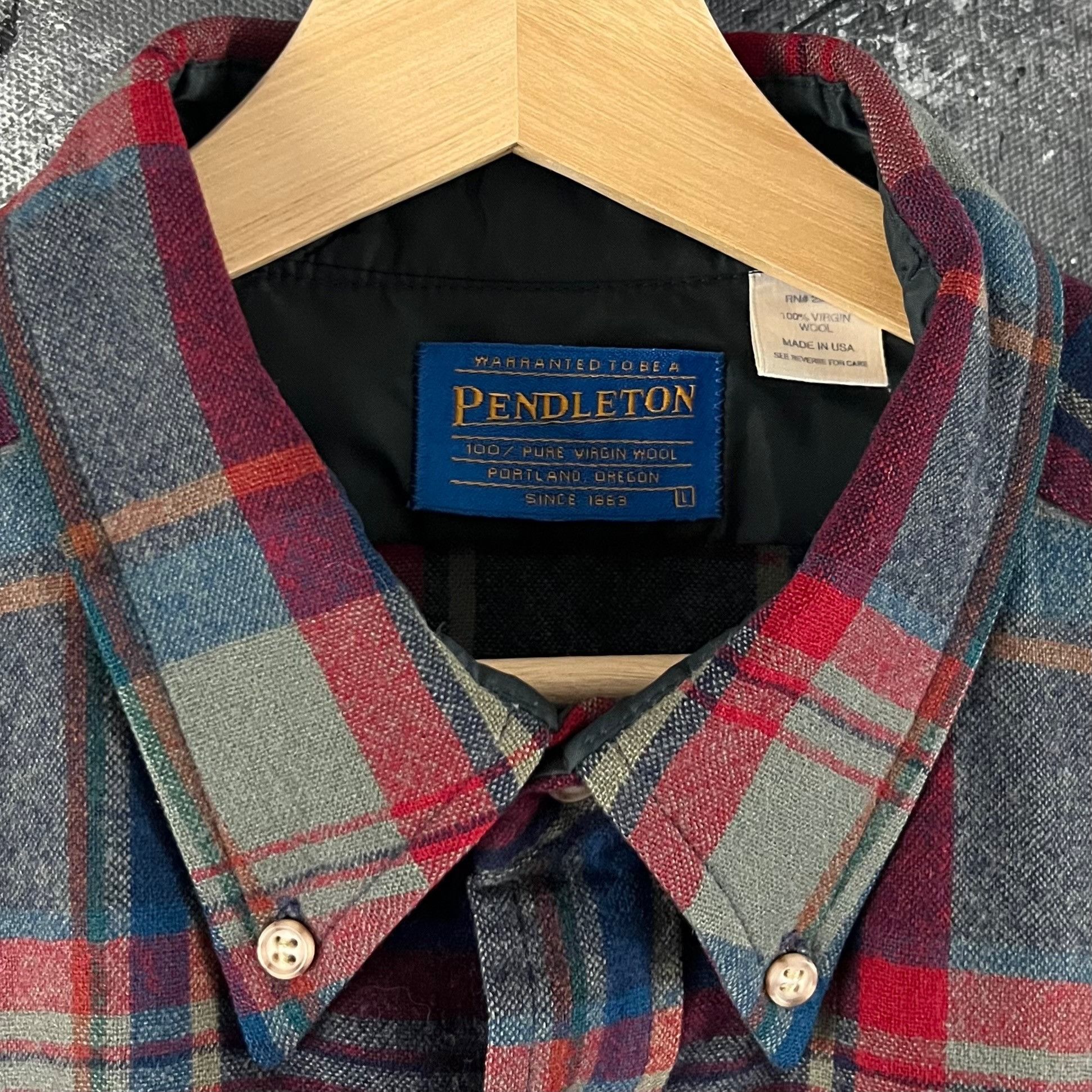 Pendleton × Vintage Vintage 90’s Pendleton Flannel shirt Size US L / EU 52-54 / 3 - 3 Thumbnail