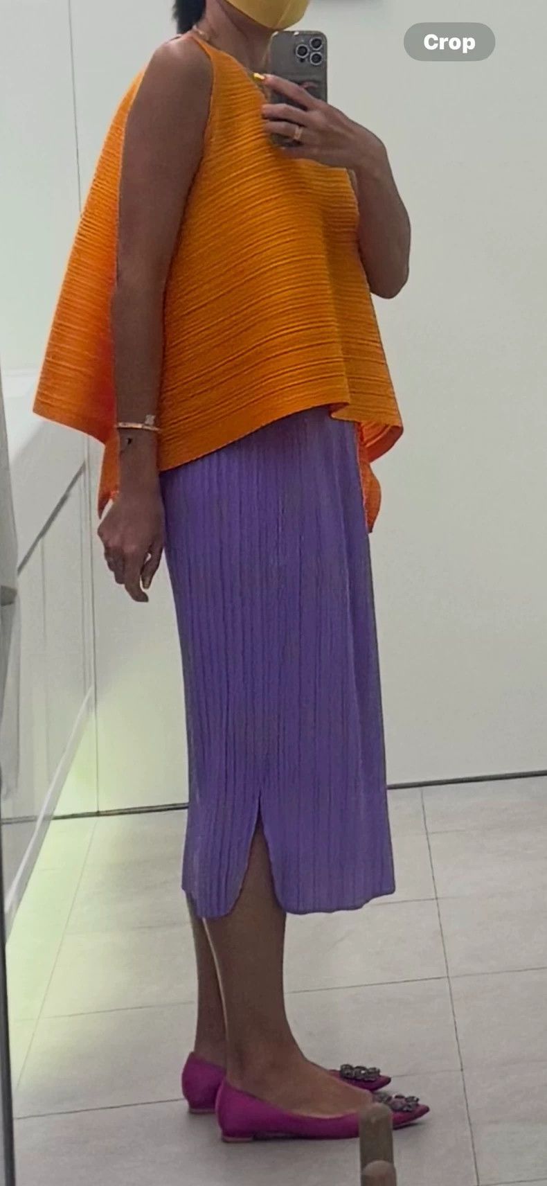 Issey Miyake Issey Miyake size:1 Purple pleated skirt Size 42" / US 20 - 9 Thumbnail