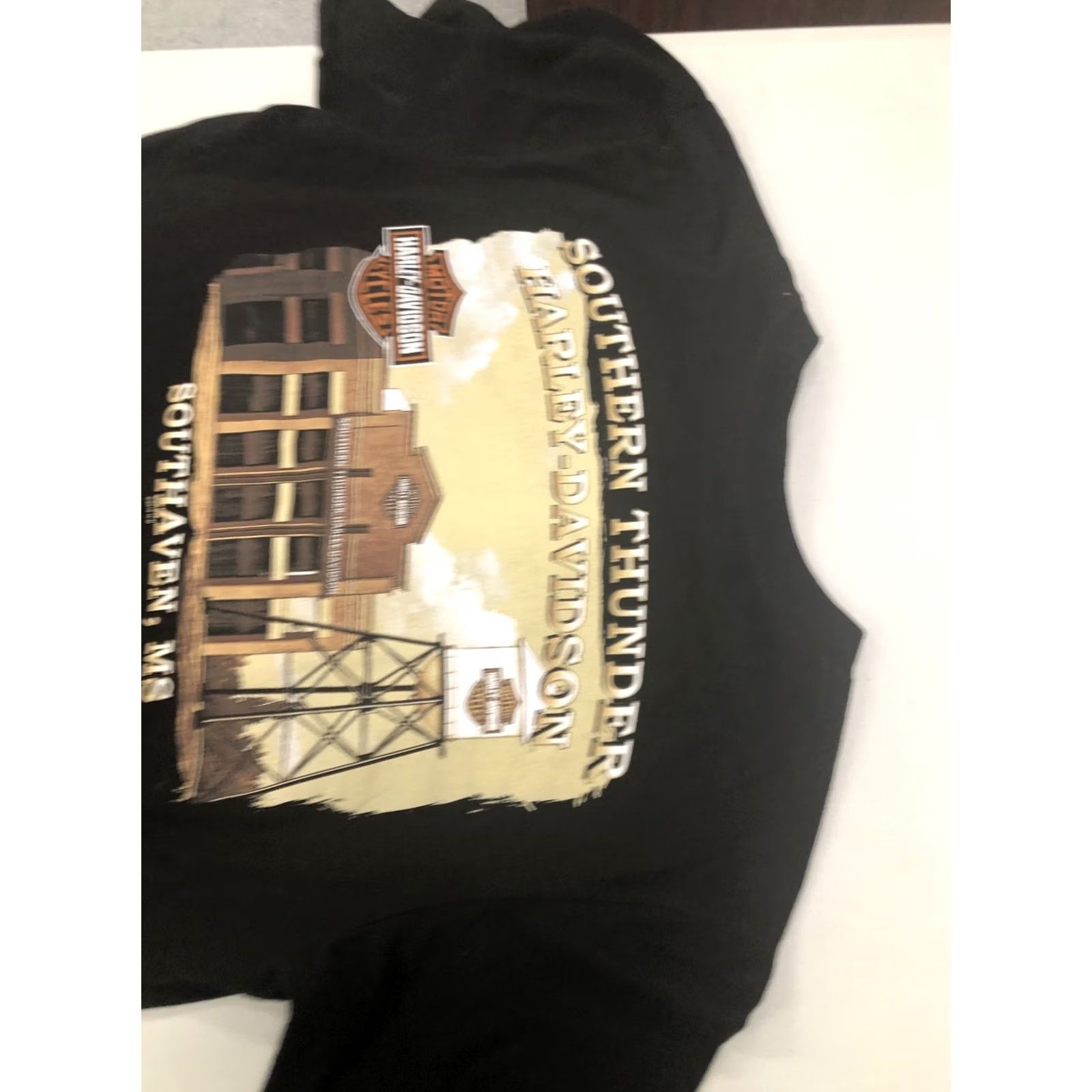 Harley Davidson Harley-Davidson T-Shirt Men M Black Solid Crew Neck Short Sleeve Graphic Print Bicycle Motorcycle Theme Southaven, MS World Size US M / EU 48-50 / 2 - 5 Thumbnail