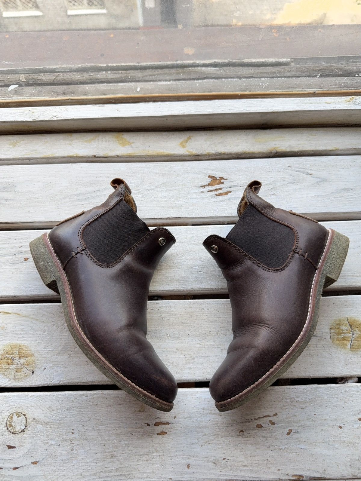 Panama Jack Vintage 00s Panama Jack Men’s Leather Chelsea Boots Brown Size US 5.5 / IT 35.5 - 3 Thumbnail