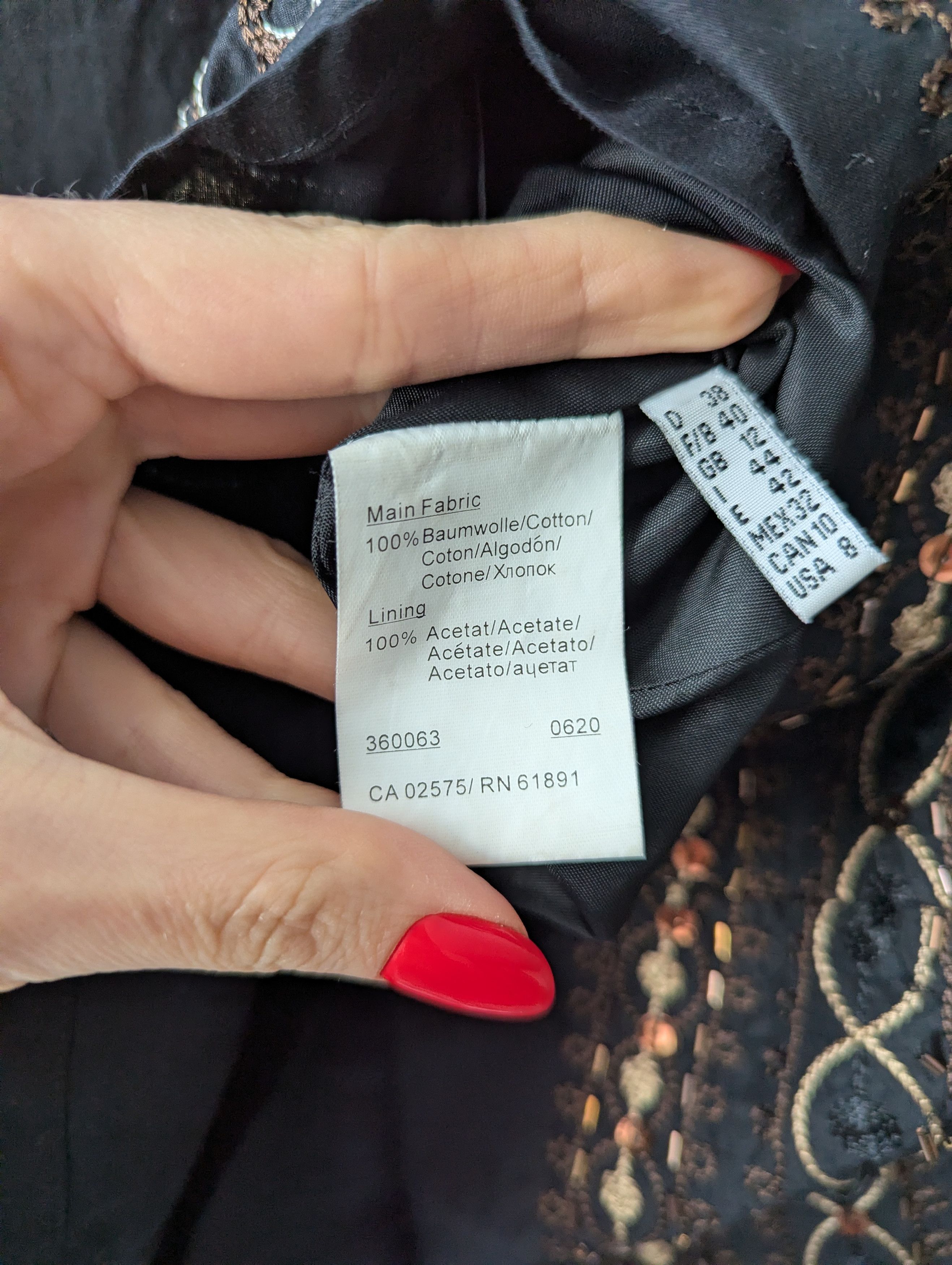 Other Apriori Embroidered Cotton Midi Skirt Black Boho Millenium Size 30" / US 8 / IT 44 - 11 Thumbnail