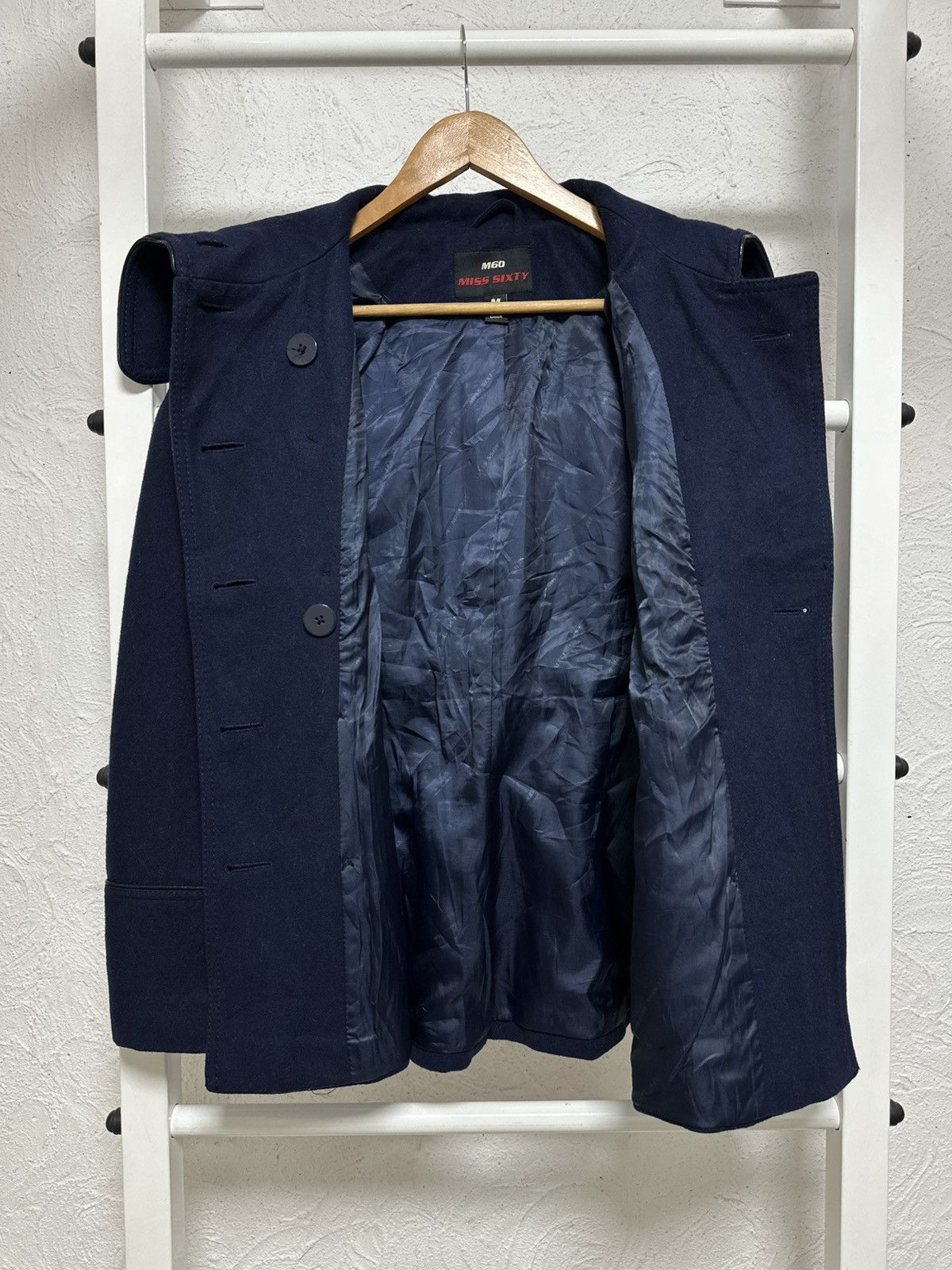 Miss Sixty Miss Sixty Women’s Double-Breasted Coat M Blue Y2K Hysteric Size M / US 6-8 / IT 42-44 - 5 Thumbnail