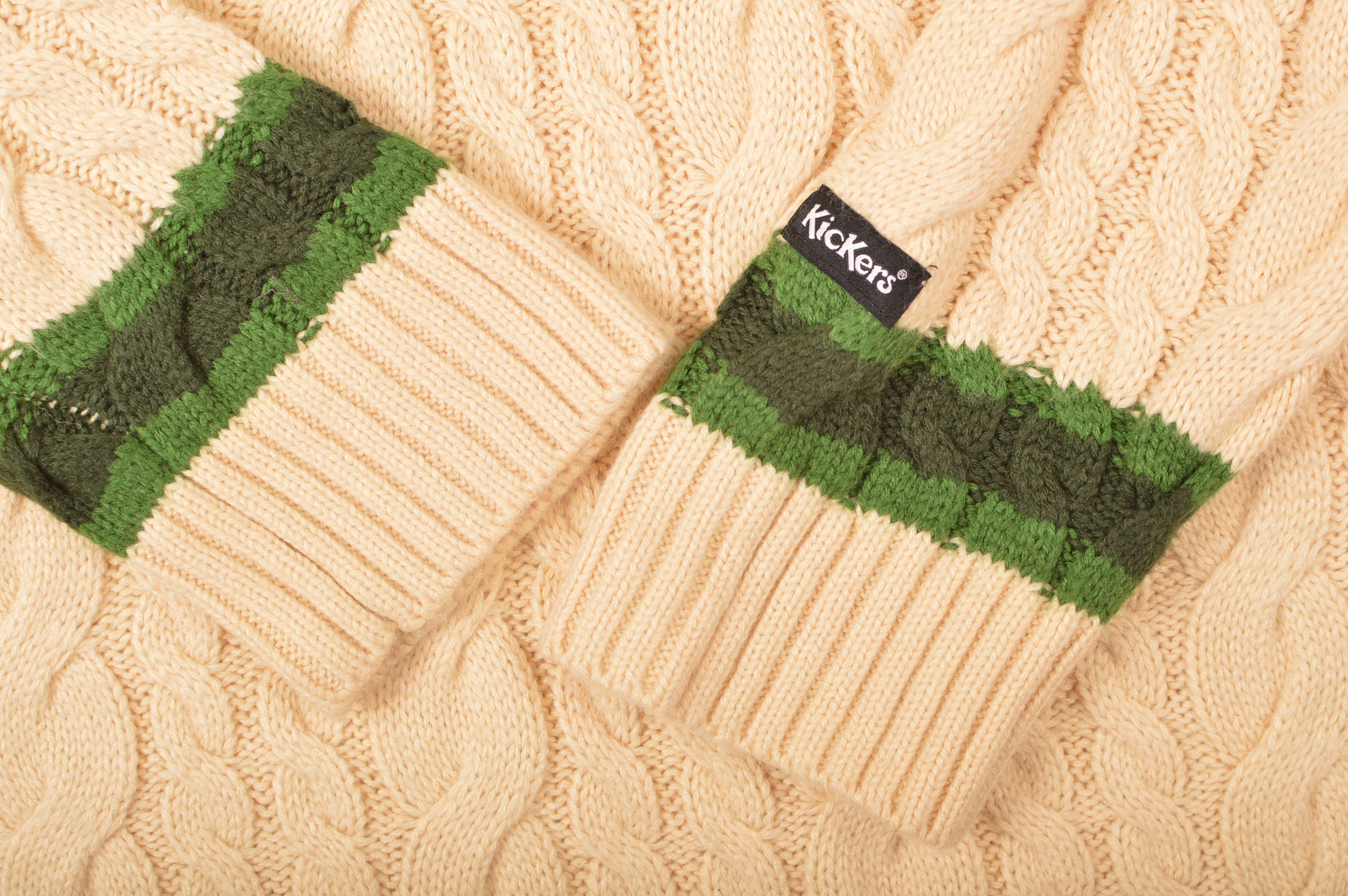 Kickers × Vintage Kickers Vintage Cable Knit Pullover V-Neck Sweater Size US XS / EU 42 / 0 - 4 Thumbnail