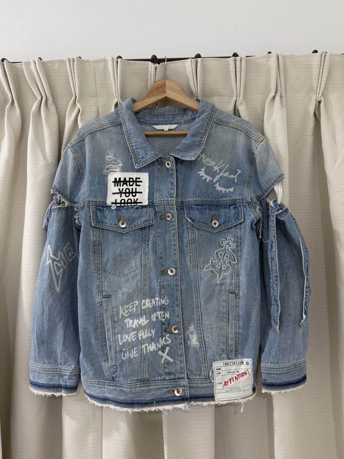 Seditionaries RARE Vintage Distressed Punk Graffiti Denim Jacket LGB Style Size US M / EU 48-50 / 2 - 2 Thumbnail