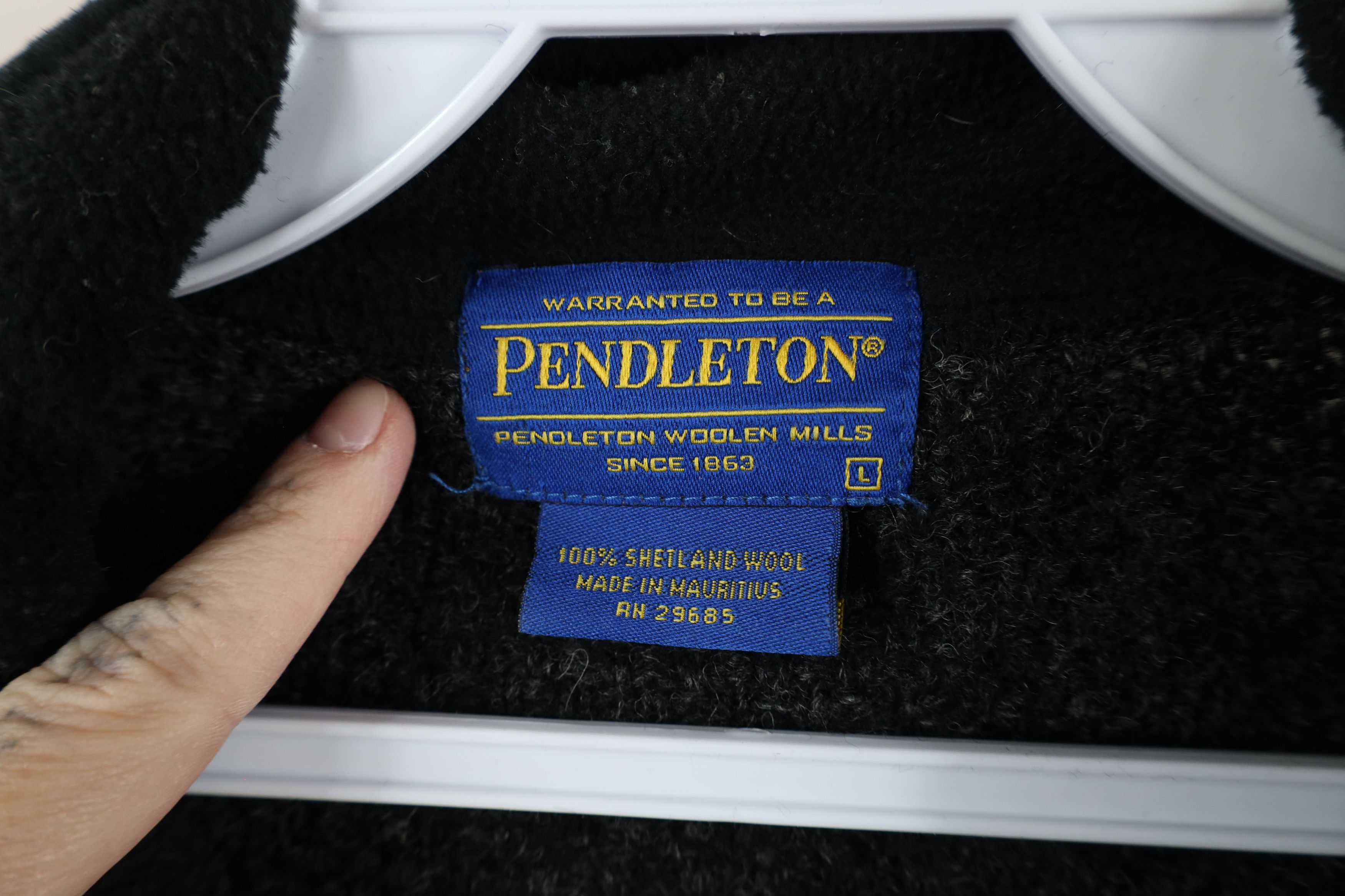 Pendleton × Vintage Vintage Pendleton Shetland Knit Full Zip Cardigan Sweater Size US L / EU 52-54 / 3 - 5 Thumbnail