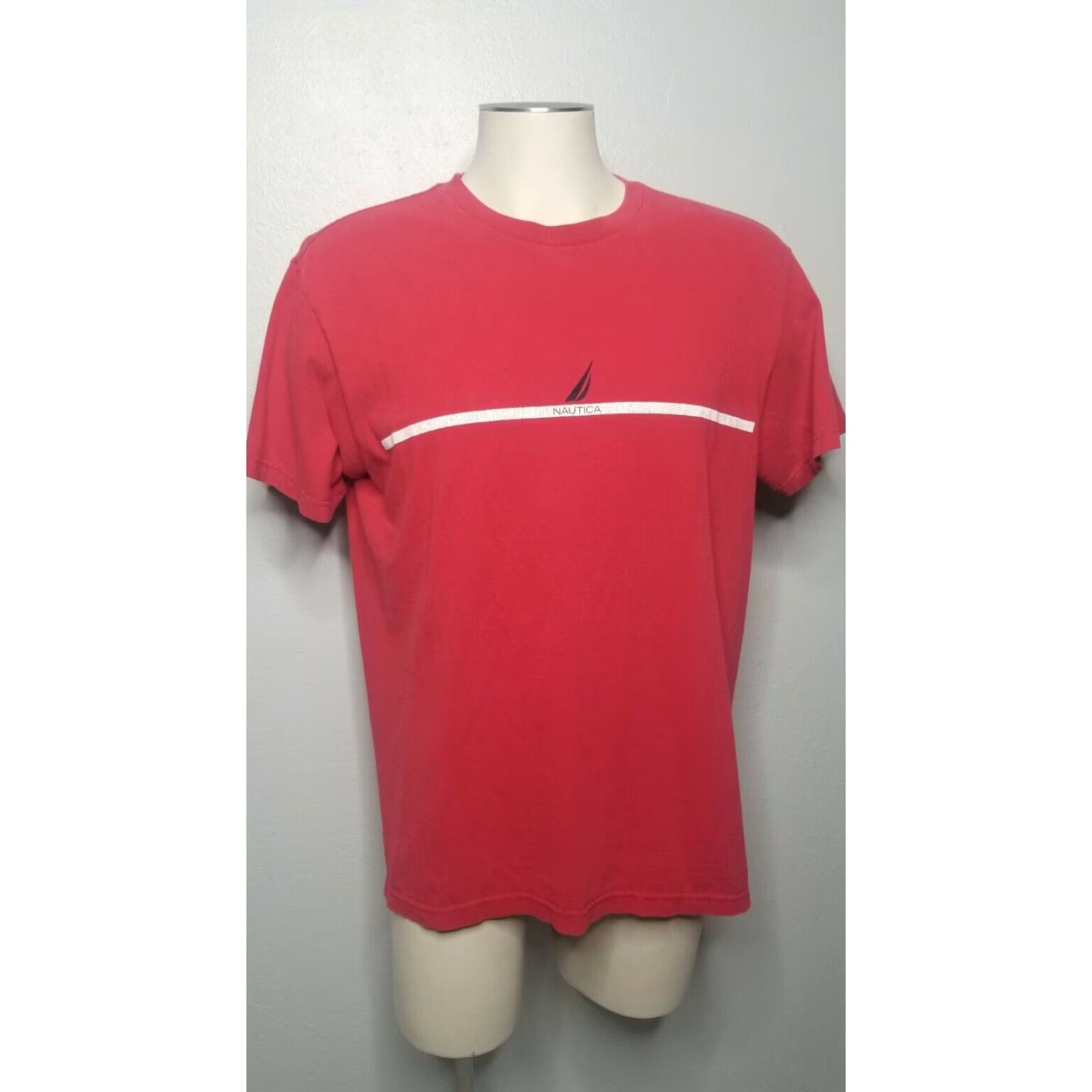Nautica VINTAGE Nautica T Shirt Mens M Red Double-Sided Logo Sail 90s Crew Neck Cotton Shirt Mens Size US M / EU 48-50 / 2 - 3 Thumbnail