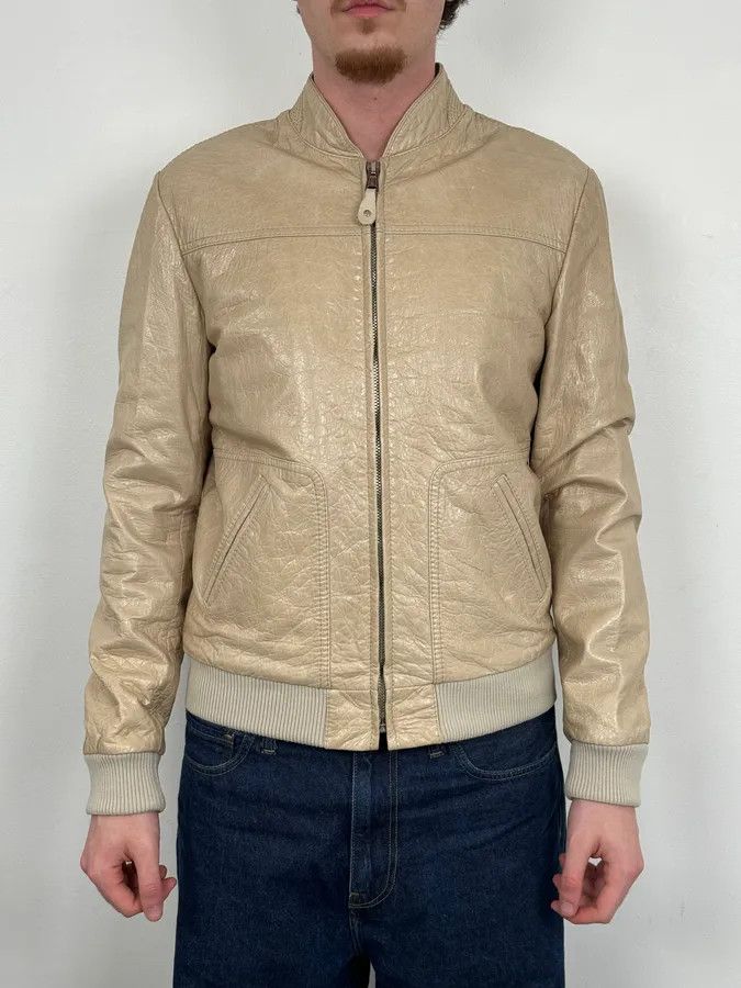 Balenciaga AW2006 Balenciaga Beige Premium Leather Jacket Size US M / EU 48-50 / 2 - 2 Thumbnail