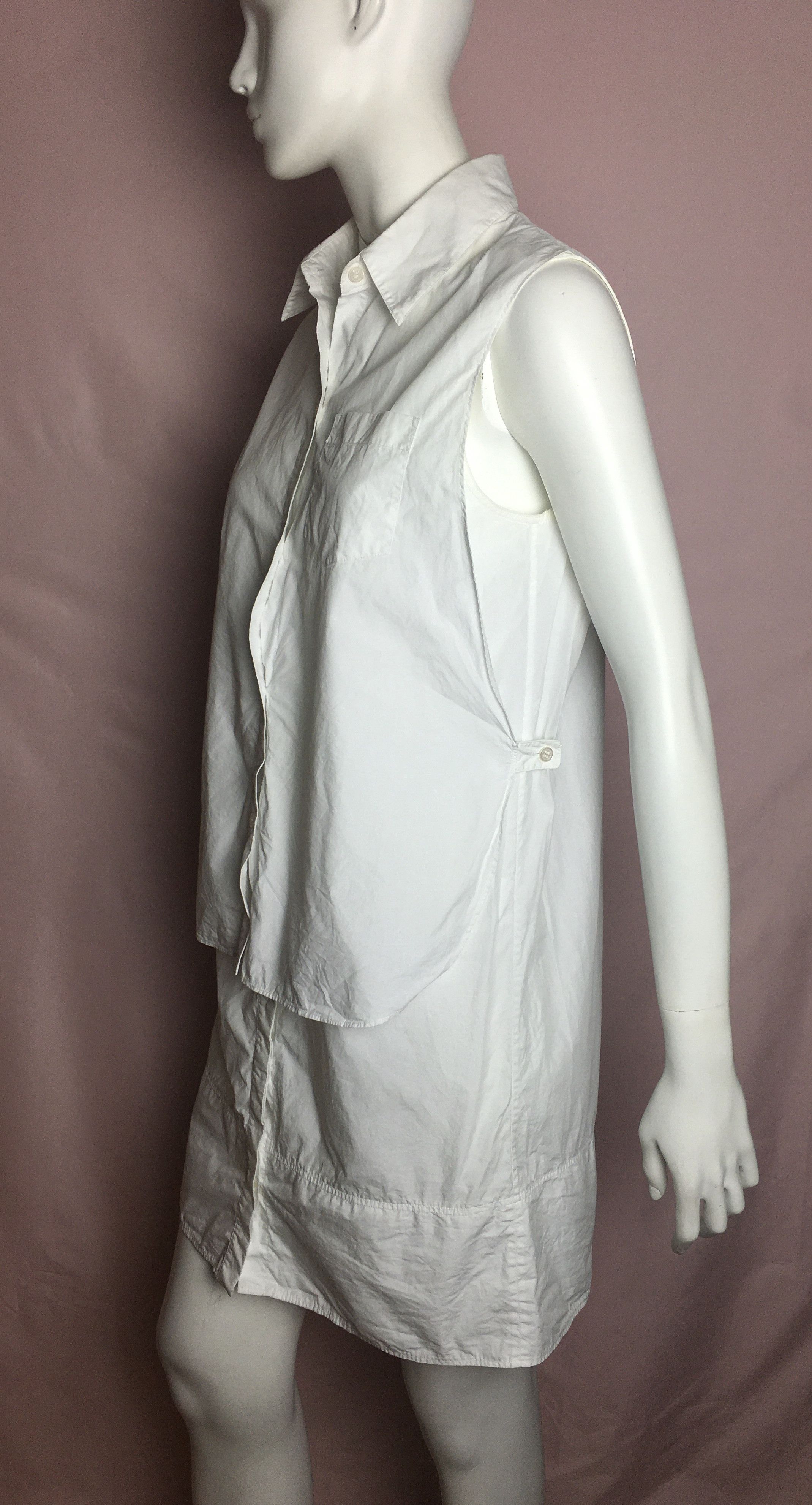 Alexander Wang Alexander Wang Shirt Dress White Collared Cotton Size 6 Size M / US 6-8 / IT 42-44 - 2 Thumbnail