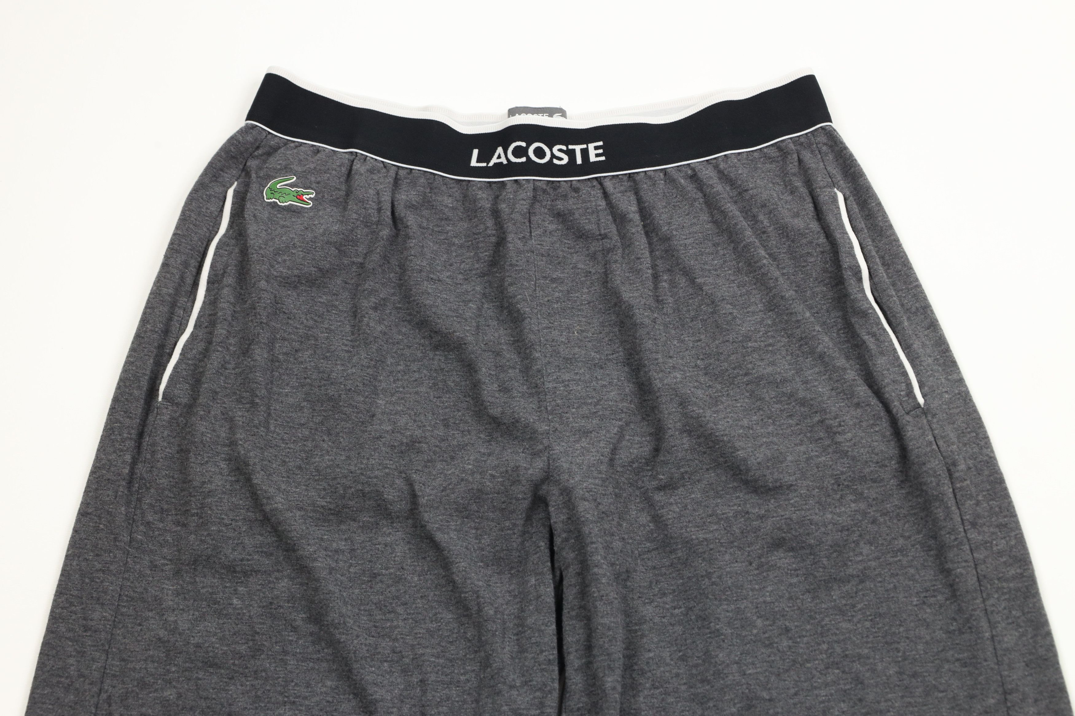 Lacoste × Vintage Lacoste Out Croc Logo Wide Leg Sleep Loungewear Pants Gray Size US 34 / EU 50 - 2 Thumbnail
