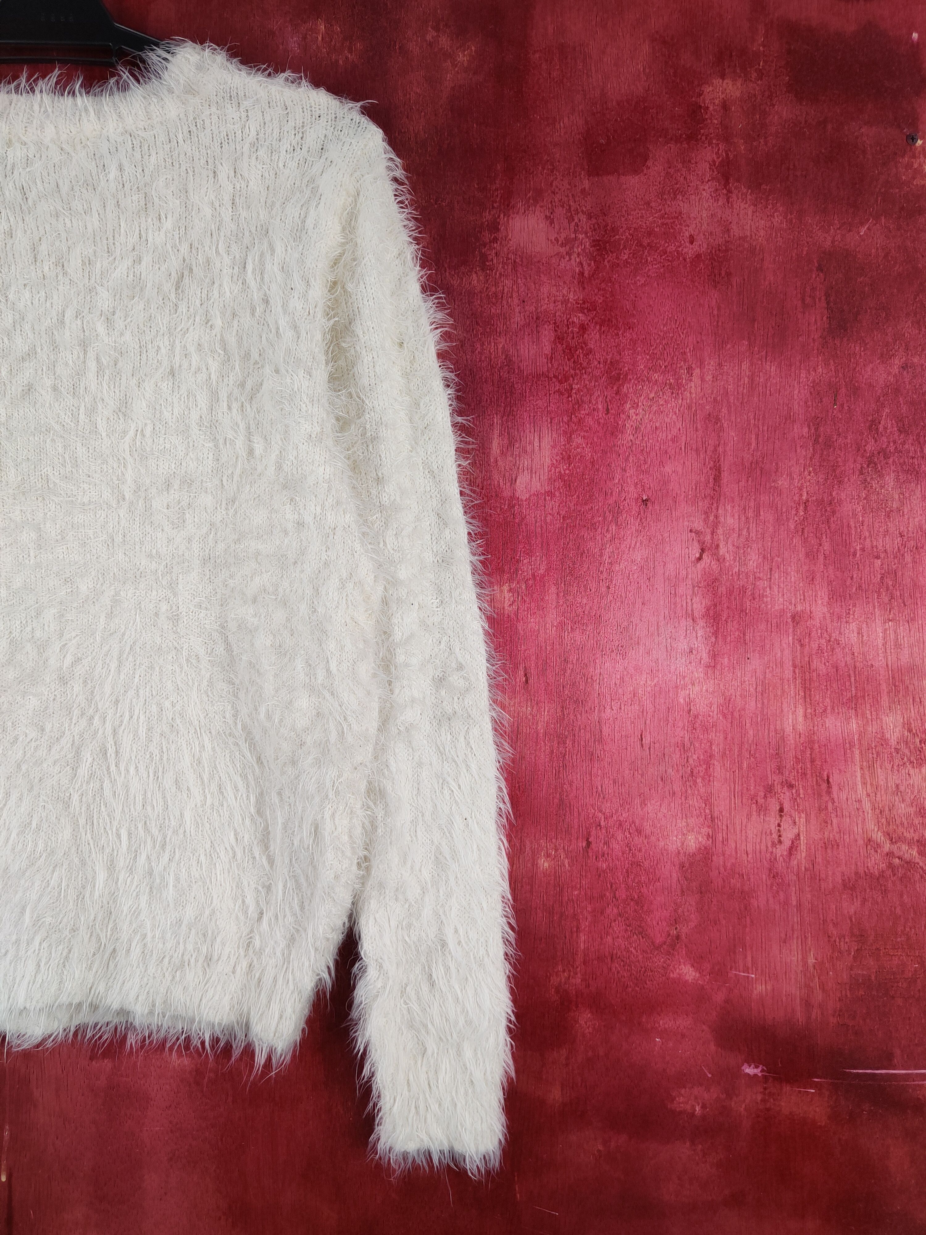 Japanese Brand Avai Avantgarde Cream Shag Shaggy Fur Mohair Knitwear #S2105 Size M / US 6-8 / IT 42-44 - 9 Thumbnail