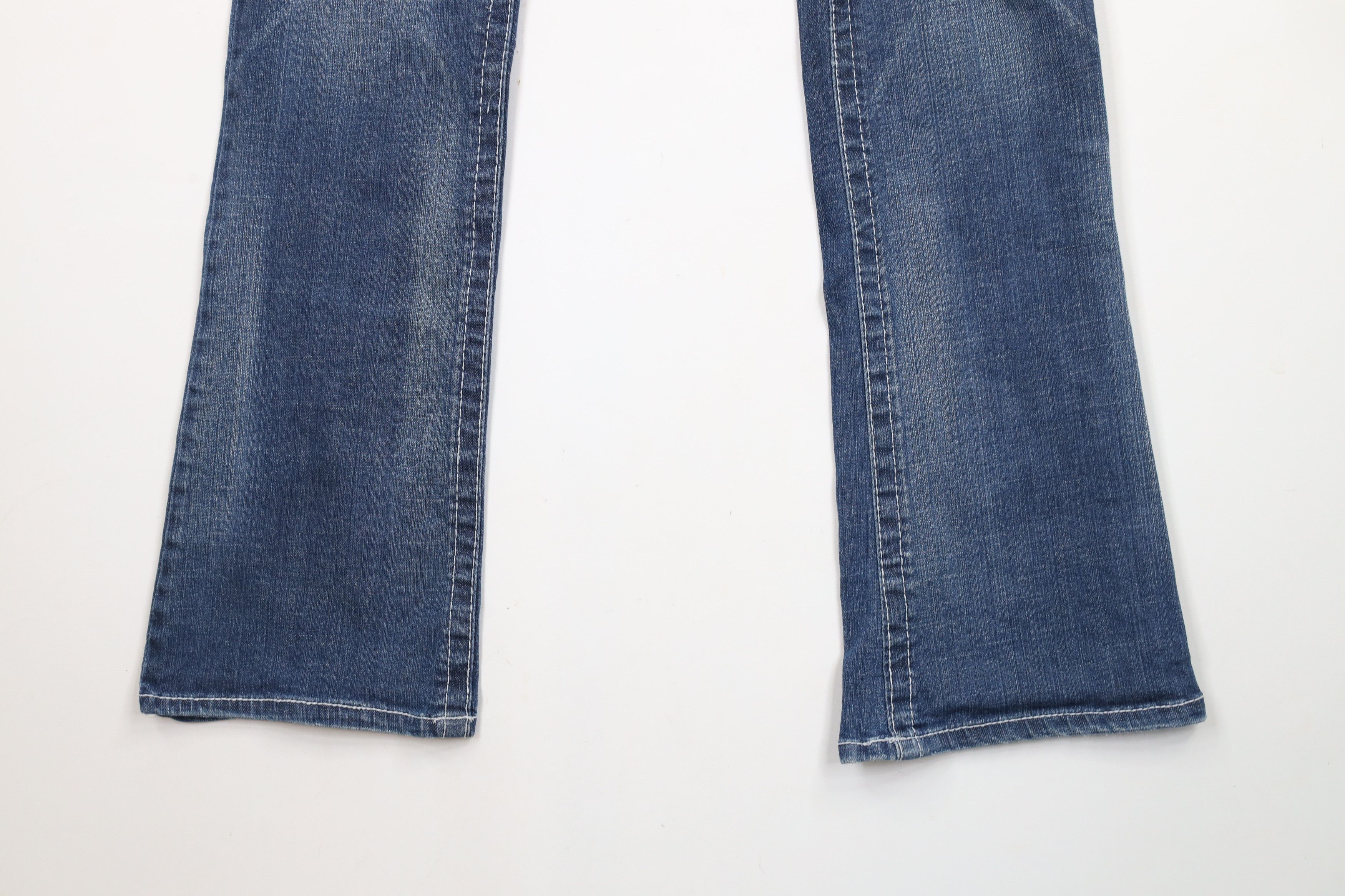 Vintage Vintage 90s Y2K Candies Thick Stitch Wide Leg Flared Jeans Size 27" / US 4 / IT 40 - 4 Thumbnail