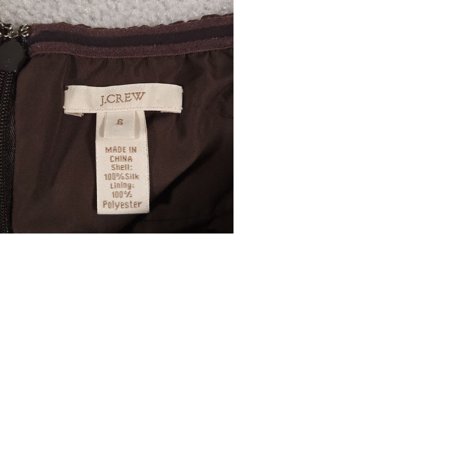 J.Crew J.CREW Silk Chiffon Dress Women's 6 Brown Zip Sleeveless Bridesmaid Cocktail Silk Chiffon Dress Knee Length Empire Waist Vintage: No Size M / US 6-8 / IT 42-44 - 9 Thumbnail
