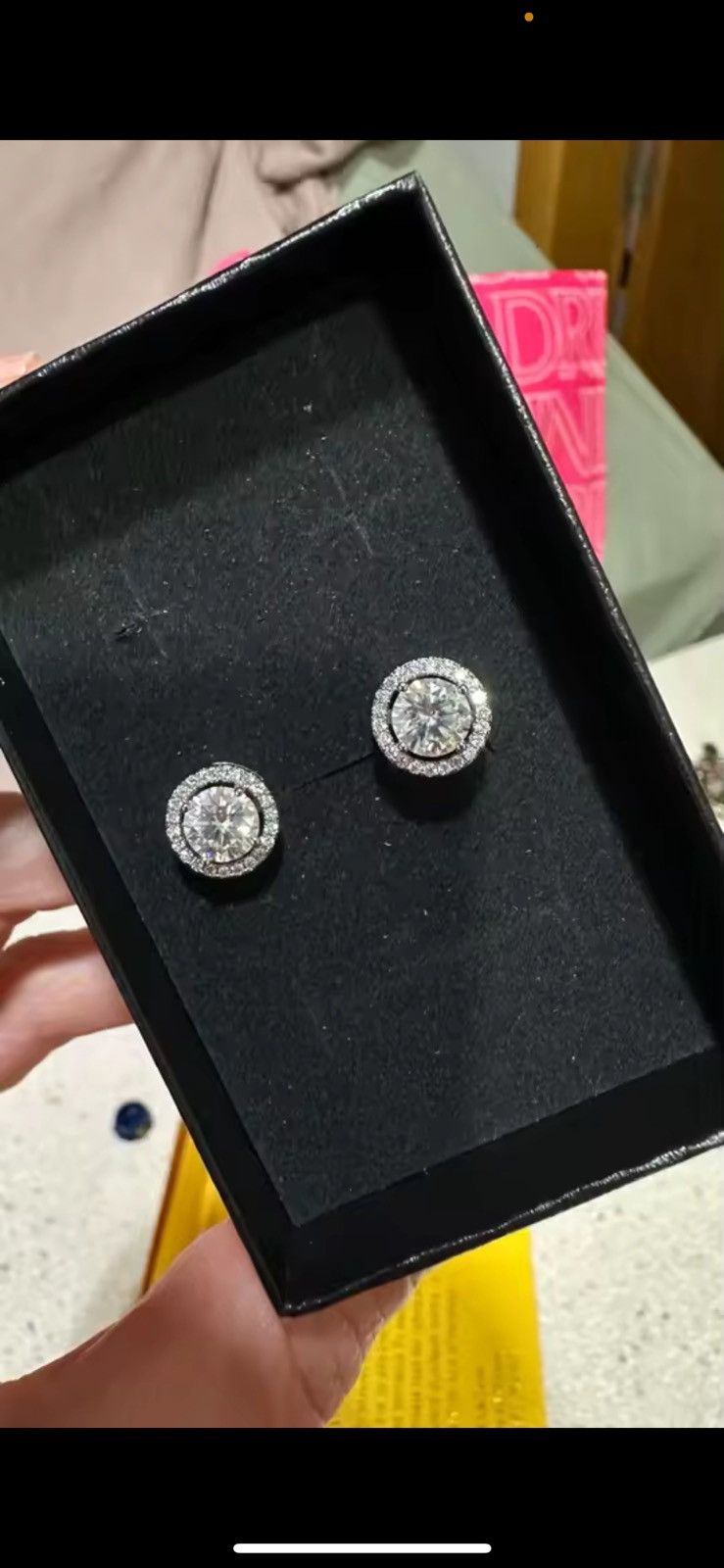 Other Moissanite Stud Earrings 4mm Size ONE SIZE - 4 Thumbnail
