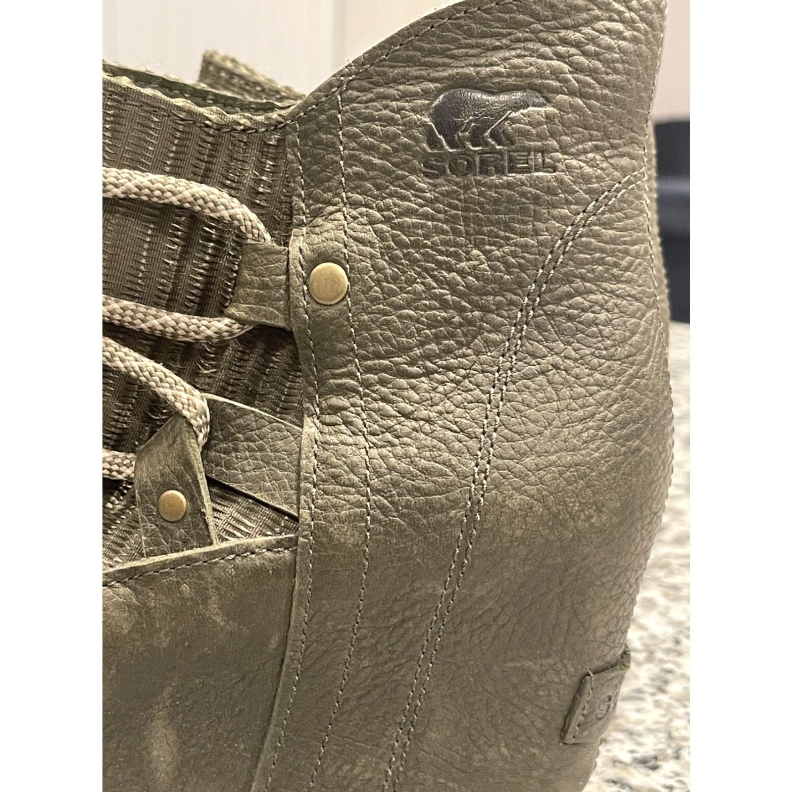 SOREL Sorel Boots Green Hidden Wedge NL2628-383, Size 8.5, Leather, Bootie, Women, US 8.5, UK 6.5 Size US 6.5 / IT 36.5 - 2 Thumbnail