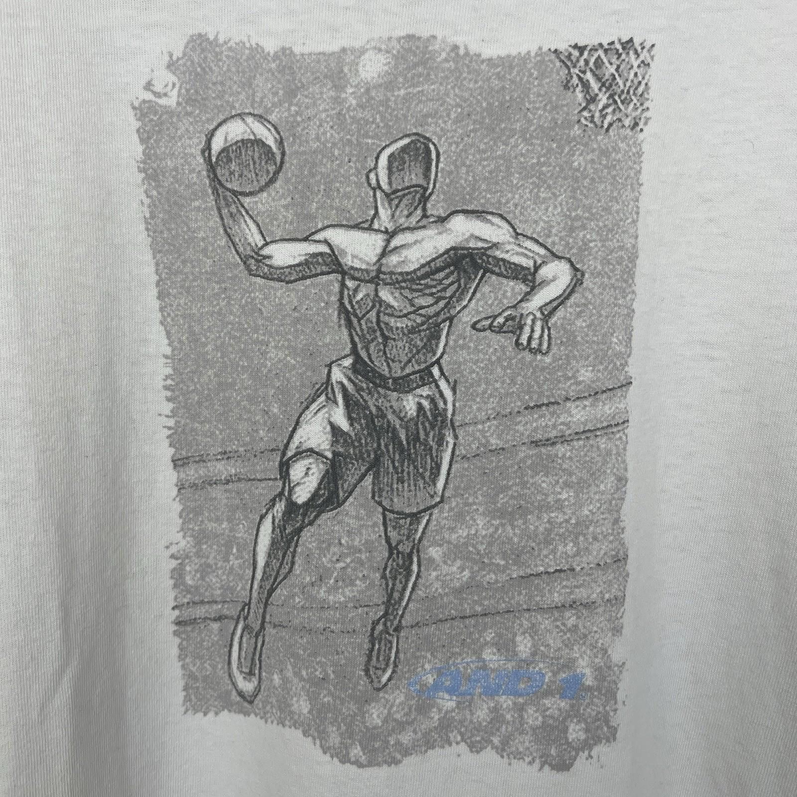 JW Anderson Vintage 2000s Y2K And 1 Street Basketball White T Shirt XL Size US XL / EU 56 / 4 - 2 Thumbnail