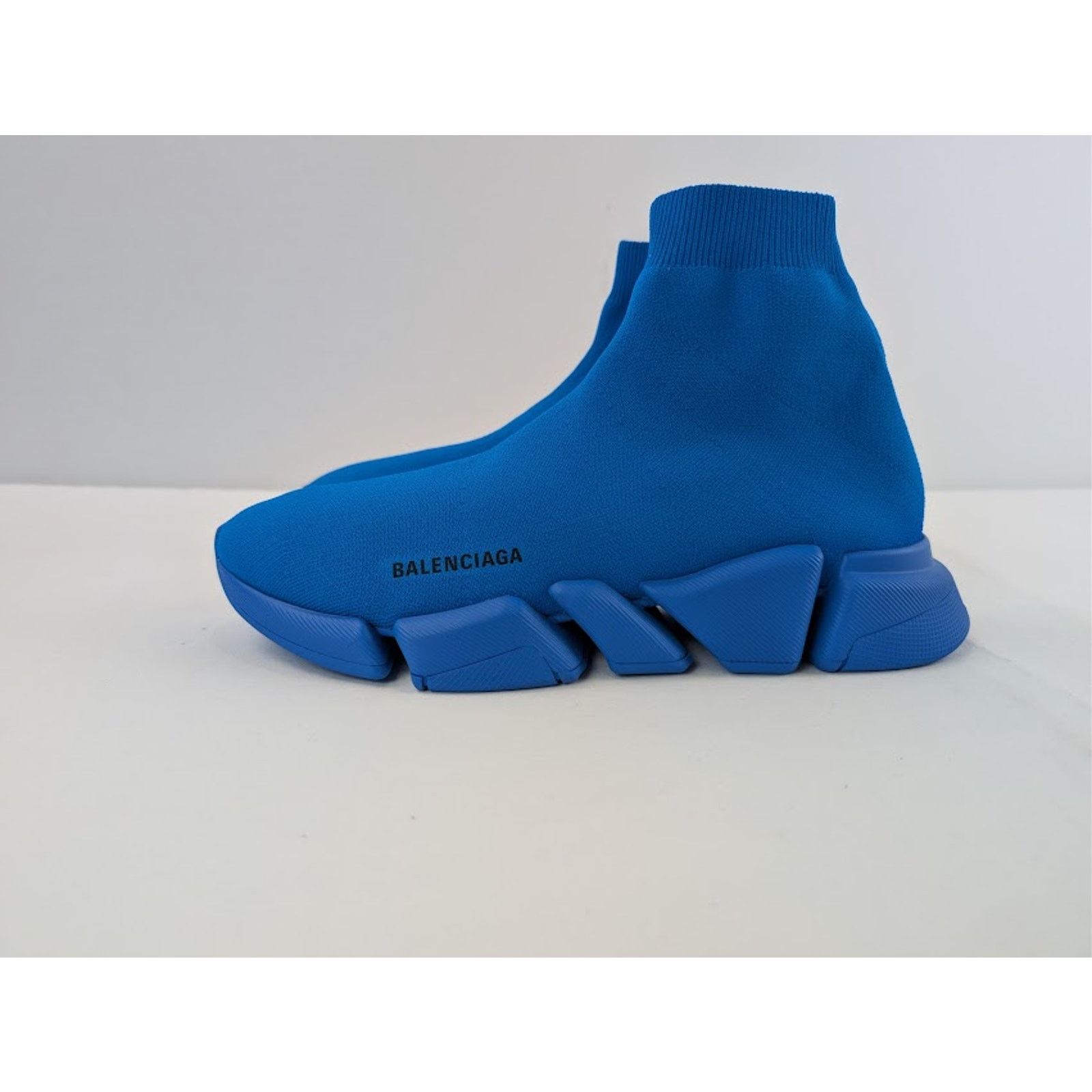 Balenciaga o1rshd1 Speed 2.0 Recycled Knit Sneakers in Dark Blue Size US 12 / EU 45 - 11 Thumbnail