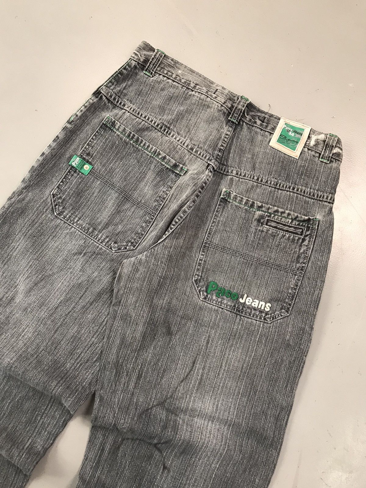 JNCO × Southpole × Vintage Vintage paco Jeans green tab baggy fit denim Size US 34 / EU 50 - 9 Thumbnail