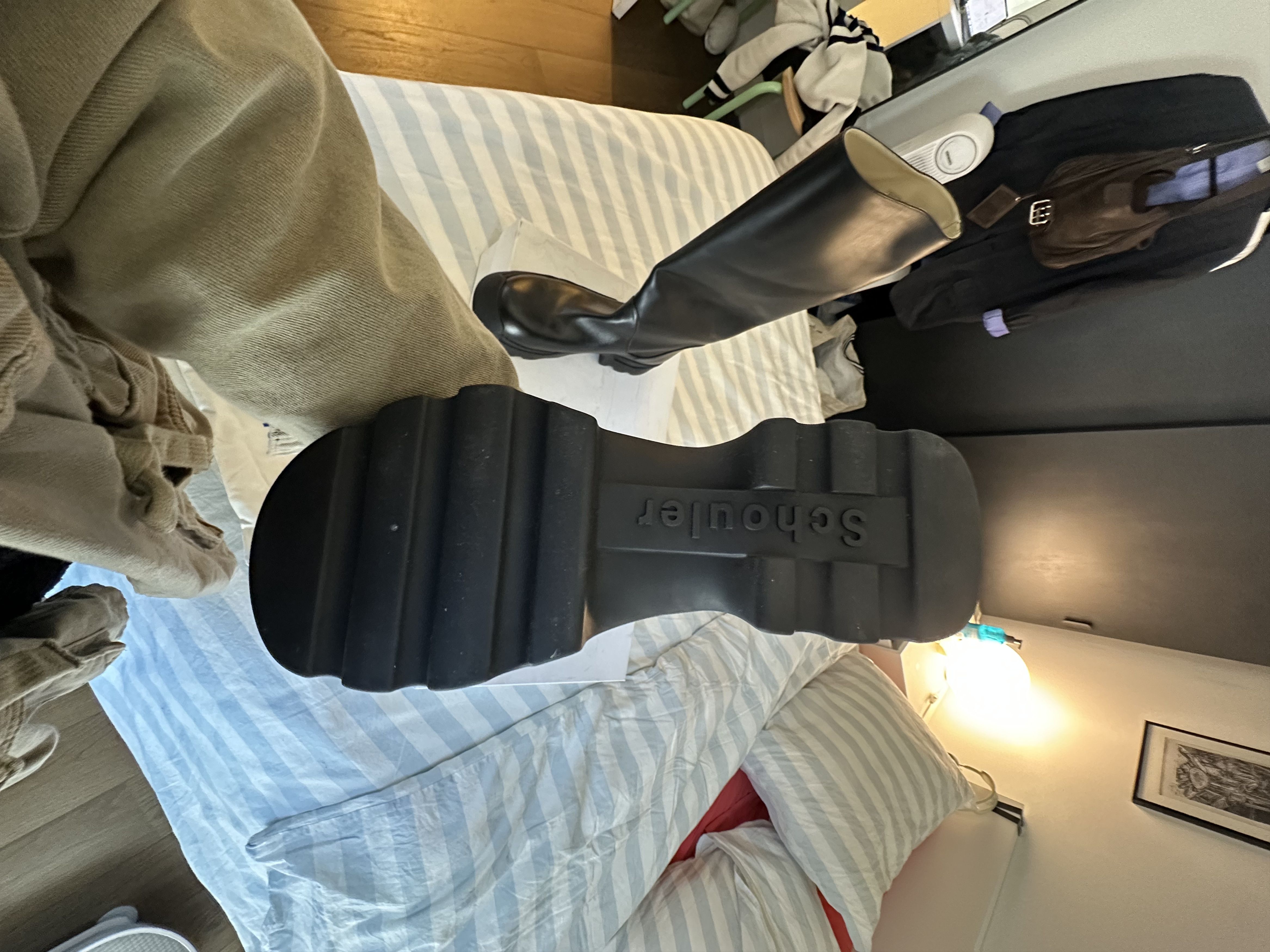 Proenza Schouler Proenza Schouler Black Leather Knee High Stomp Boots Size US 11 / IT 41 - 4 Thumbnail