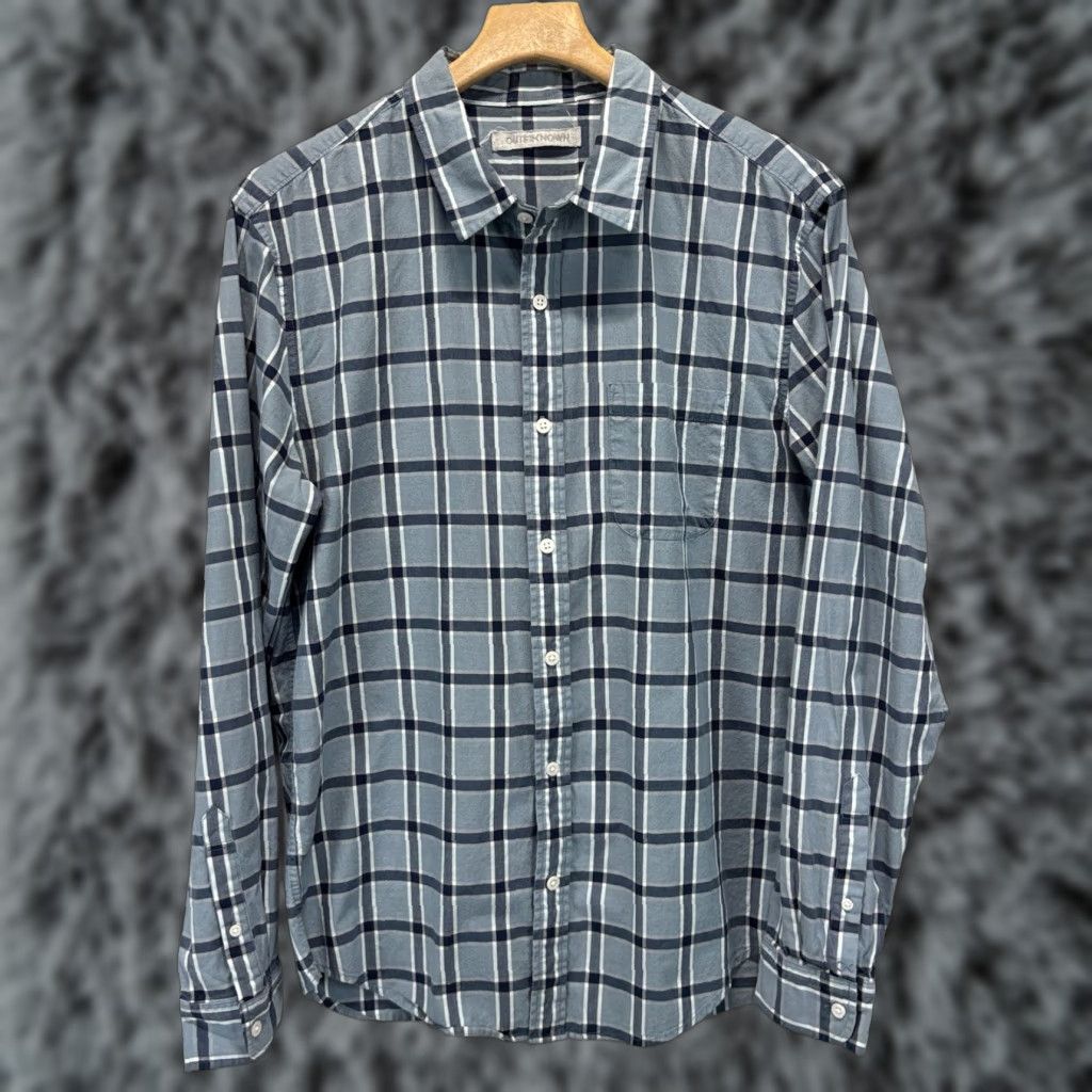 Outerknown VINTAGE? Outerknown Plaid Shirt Large Men’s Blue 100% Organic Cotton Long Sleeve Button-Up Collared Modern Regular L Mens Size US L / EU 52-54 / 3 - 1 Thumbnail