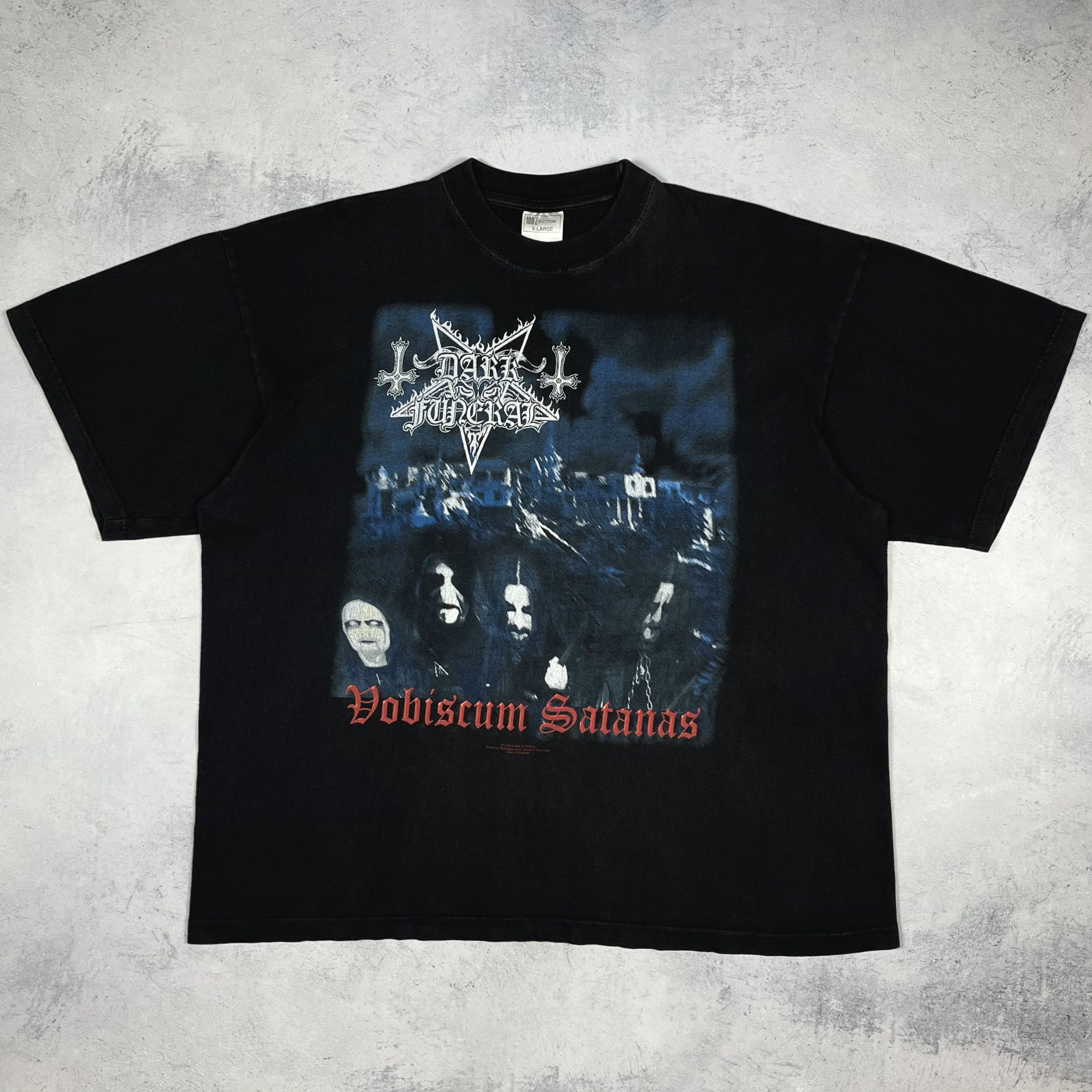 Band Tees Vintage Dark Funeral Vobiscum Satanas Metal T Shirt 1998 Size US XL / EU 56 / 4 - 2 Thumbnail