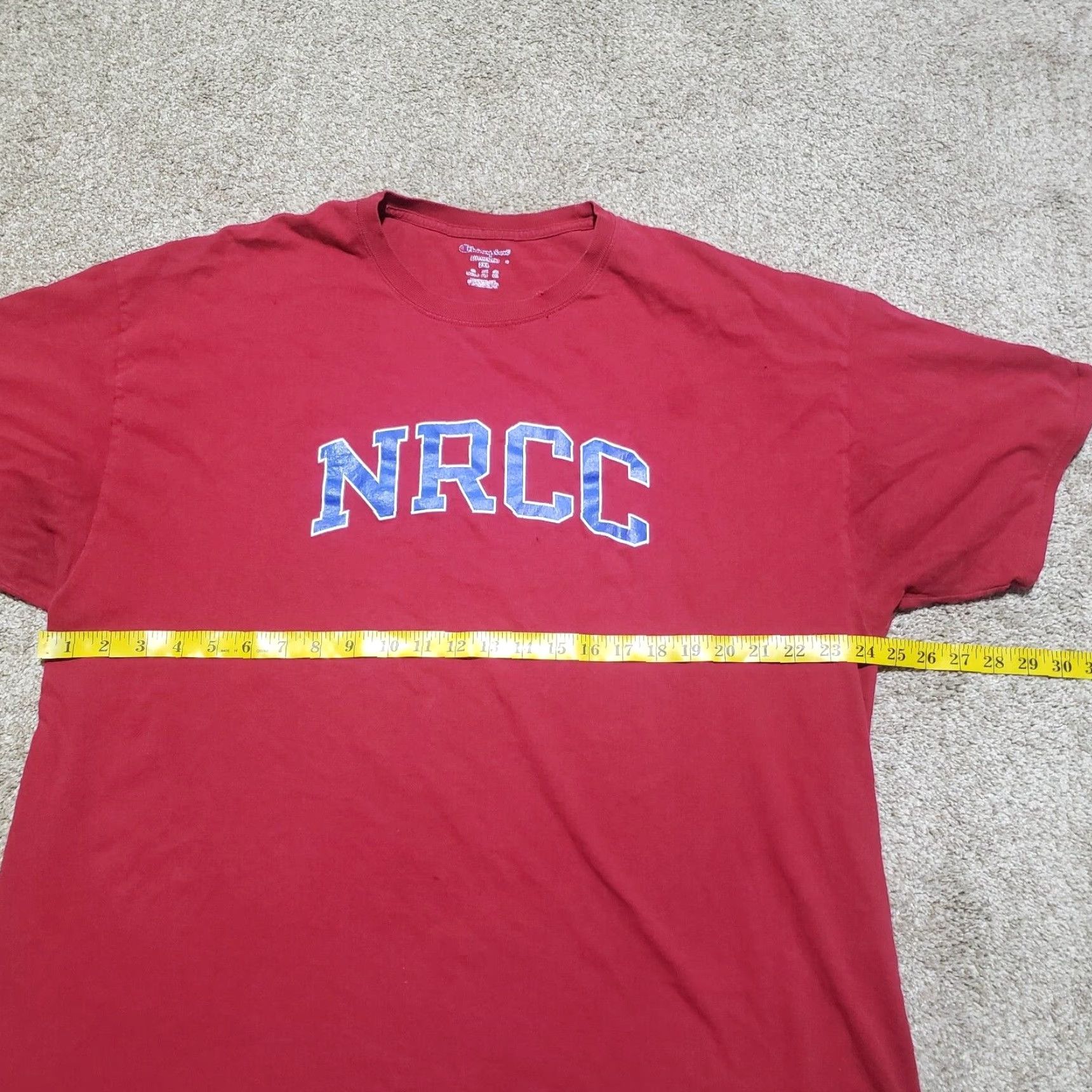 Champion NRCC New River Community College Shirt Red Adult 2XL Mens Size US XXL / EU 58 / 5 - 4 Thumbnail