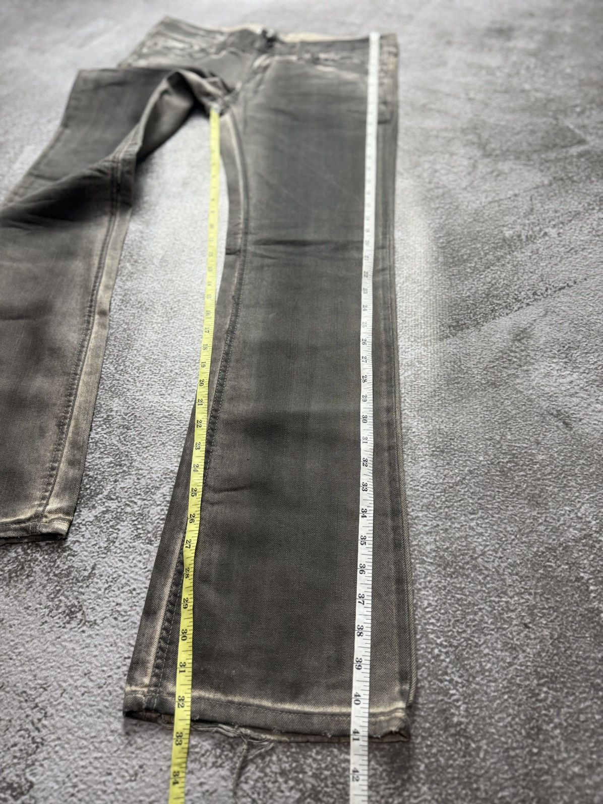 If Six Was Nine Distressed flare denim jeans pants Size US 33 - 15 Thumbnail