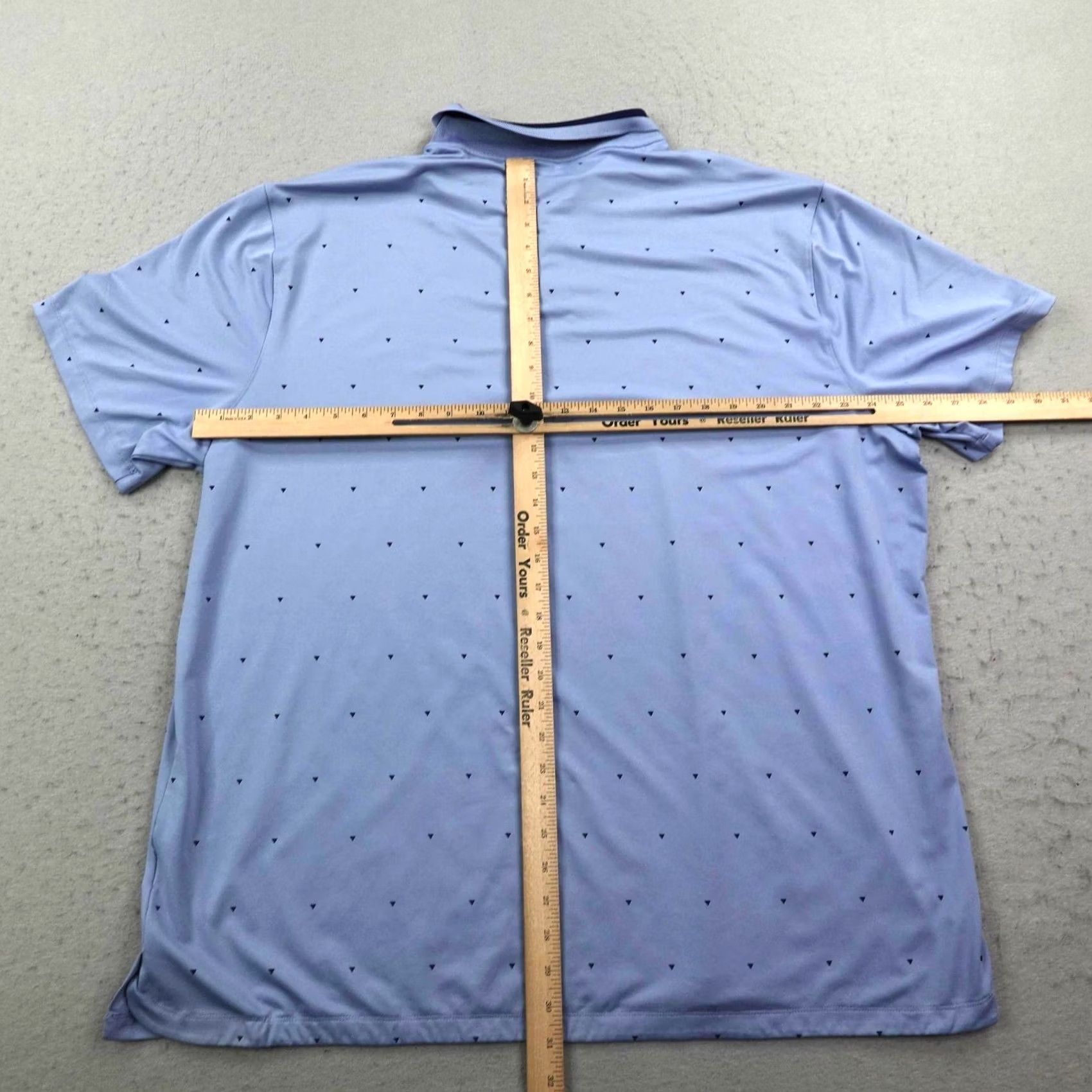 Nike Nike Golf Polo Shirt Mens 2XL Blue Triangle Print Dri FIT Performance Stretch Size US XXL / EU 58 / 5 - 6 Thumbnail