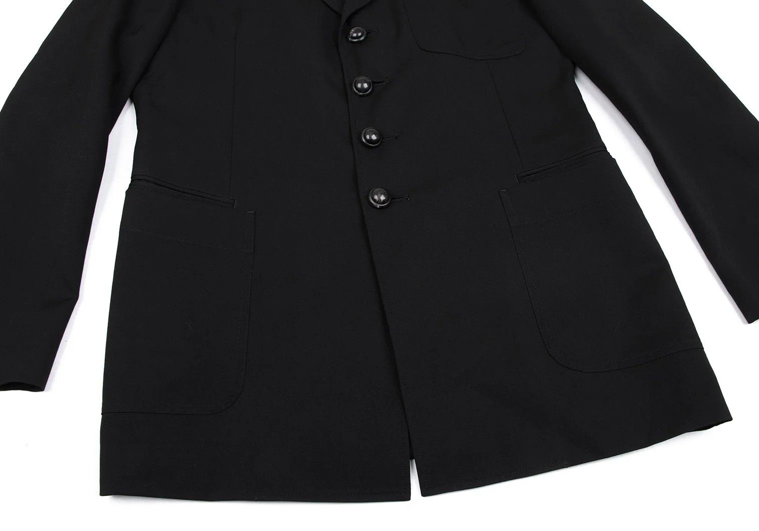 Yohji Yamamoto Yohji Yamamoto Wool Gabardine Jacket Black 3 Size US L / EU 52-54 / 3 - 8 Thumbnail