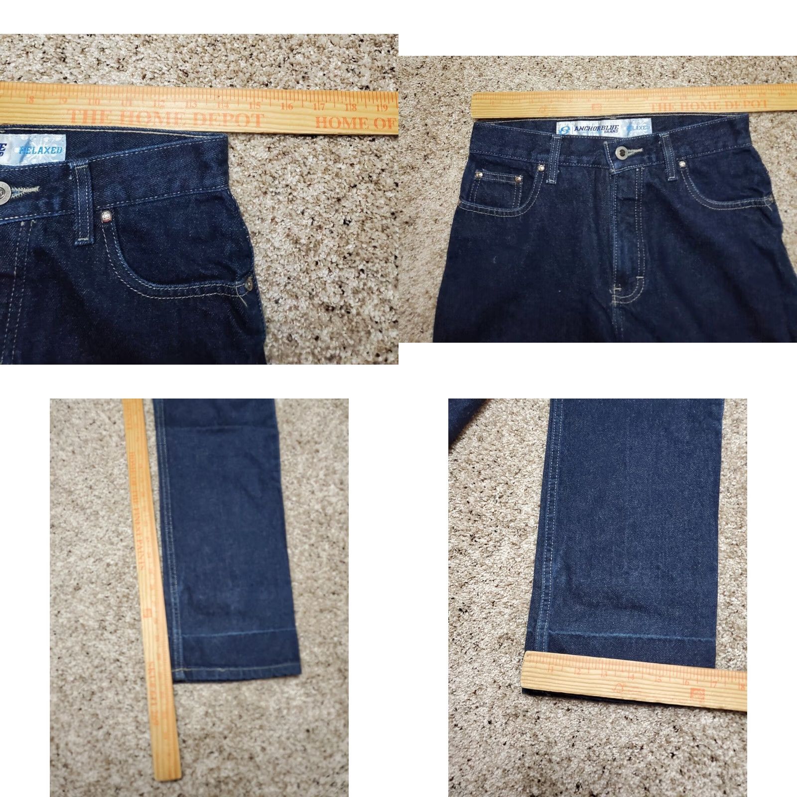 Anchor Blue VINTAGE Anchor Blue Jeans 5/6M Junior Blue Baggy Straight Leg Dark Wash Y2K Jeans Womens 90s Grunge Size 27" / US 4 / IT 40 - 8 Thumbnail