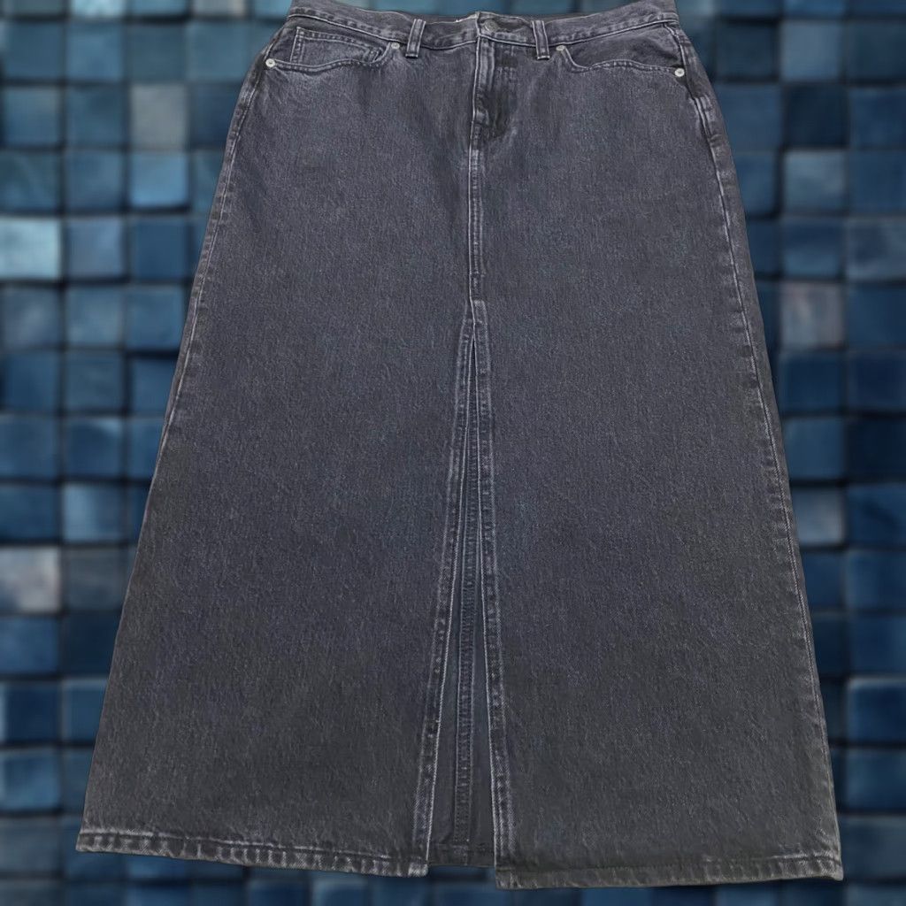 Madewell VINTAGE Madewell Skirt Womens 28 Black Denim Midi Straight Pencil NWT New Size 28" / US 6 / IT 42 - 1 Thumbnail