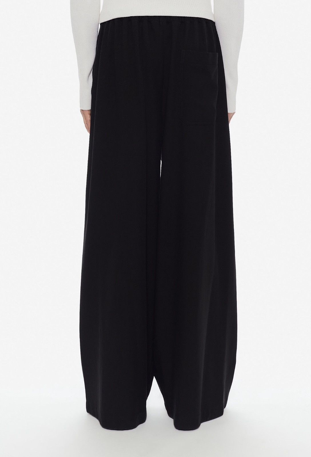 Ann Demeulemeester Ann Demeulemeester Black Wide Leg Lyocell Pants Size US 36 / EU 52 - 2 Thumbnail