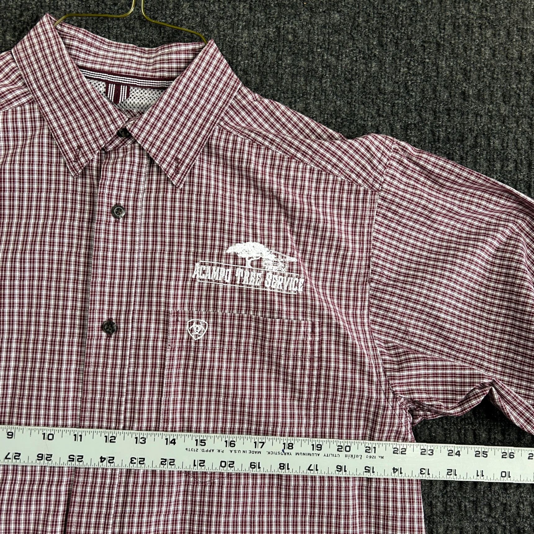 Ariat Ariat Pro Series Shirt Plaid Long Sleeve Button-Up L Plum Men Cowboy Rodeo Workwear Casual Size US L / EU 52-54 / 3 - 7 Thumbnail