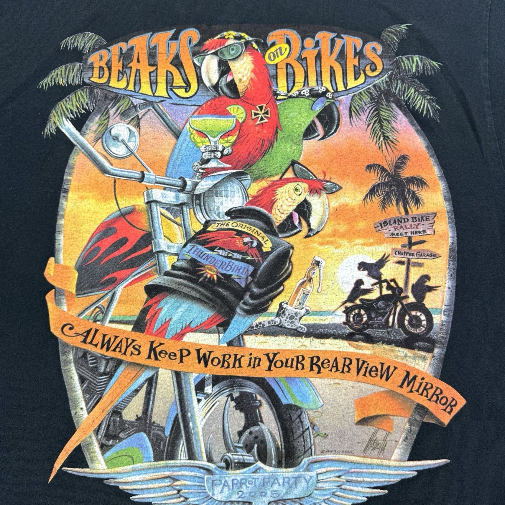 Vintage VINTAGE Caribbean Soul T-Shirt Adult Large Biker Motorcycle Party 2005 Tropical Black Mens" Size US L / EU 52-54 / 3 - 2 Thumbnail