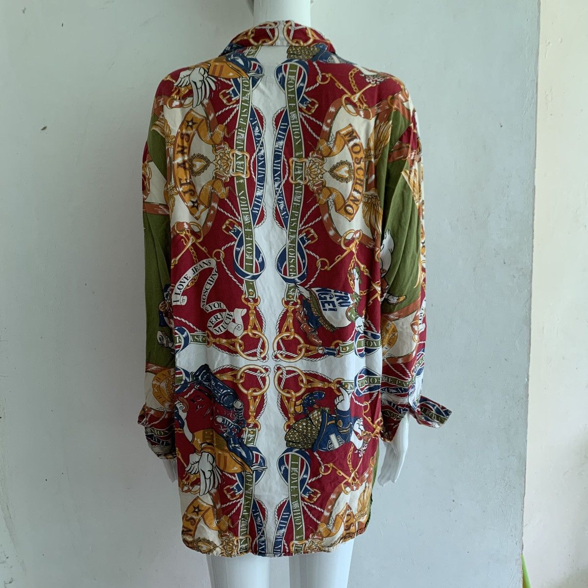 Moschino Vintage 90s Moschino Jeans Long Shirts Size M / US 6-8 / IT 42-44 - 2 Thumbnail