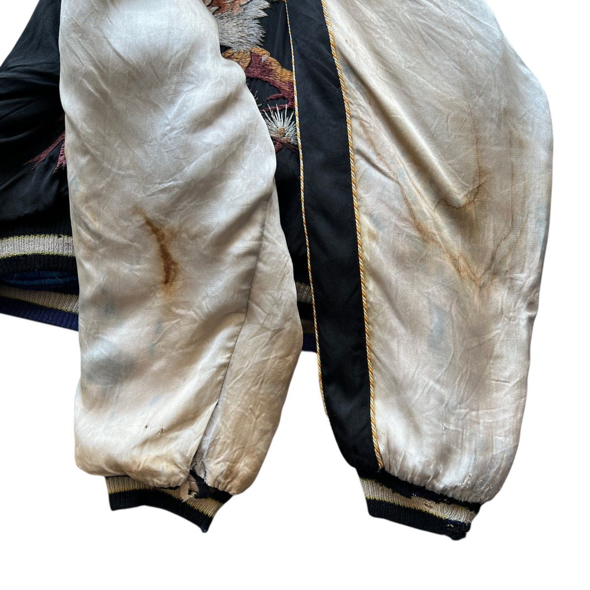 Vintage 🔥 50s WWII SUKAJAN SOUVENIR ANIMAL MOTIVE BOMBER JACKET Size US L / EU 52-54 / 3 - 21 Thumbnail