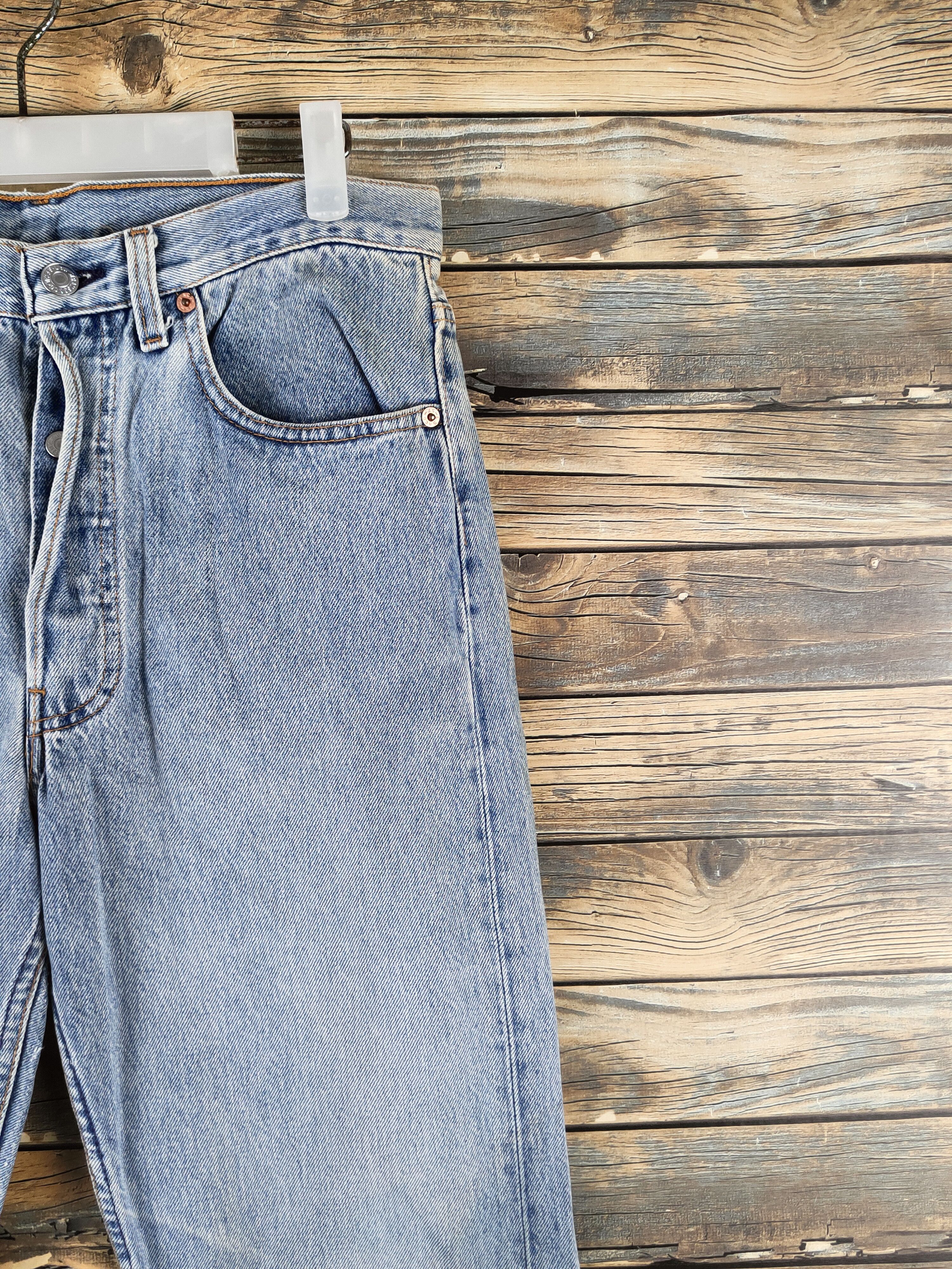 Levi's 501 Levi's Blue Distressed Ripped Jeans #S2809 Size US 31 - 5 Thumbnail